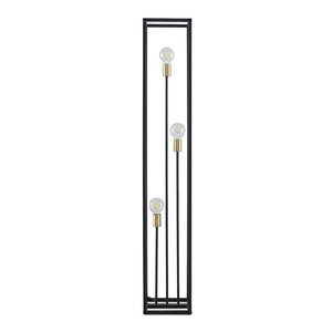 B-Ware Lindby Tiliane Käfig Stehlampe Stehleuchte Wohnzimmerlampe 3 Flammig E27 Schwarz