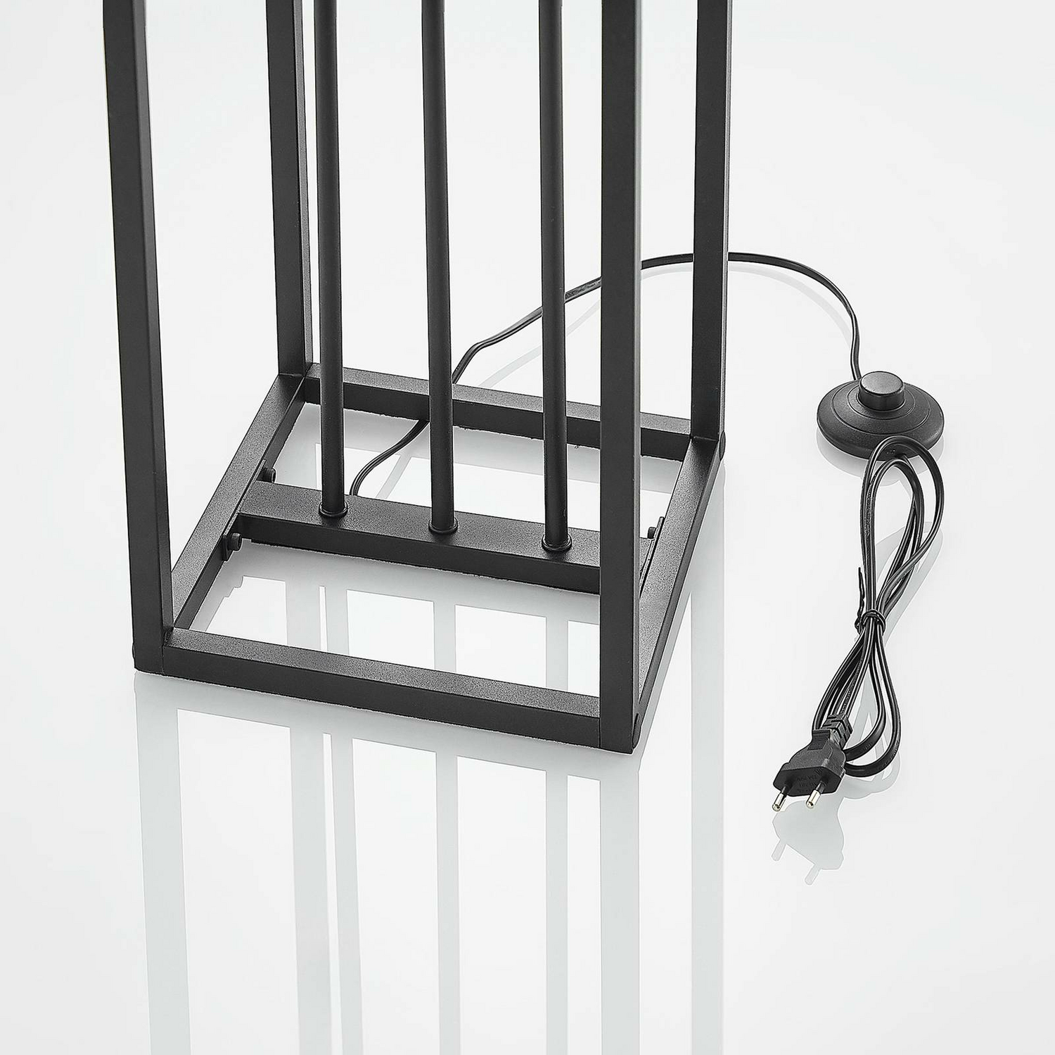 B-Ware Lindby Tiliane Käfig Stehlampe Stehleuchte Wohnzimmerlampe 3 Flammig E27 Schwarz - 8503823417306