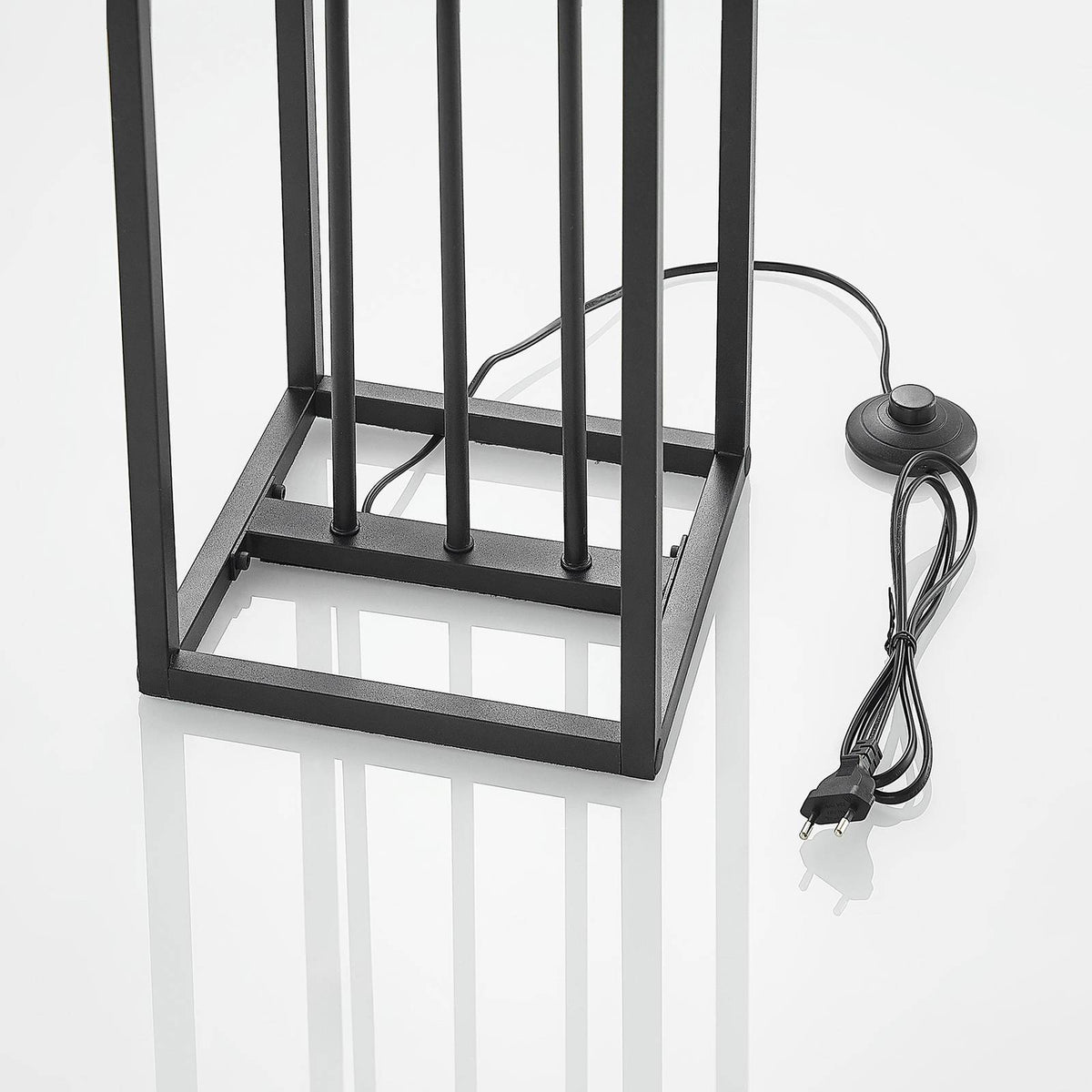 Lindby Tiliane Käfig-Stehlampe Stehleuchte Wohnzimmerlampe 3-flammig E27 schwarz - 8503823417306