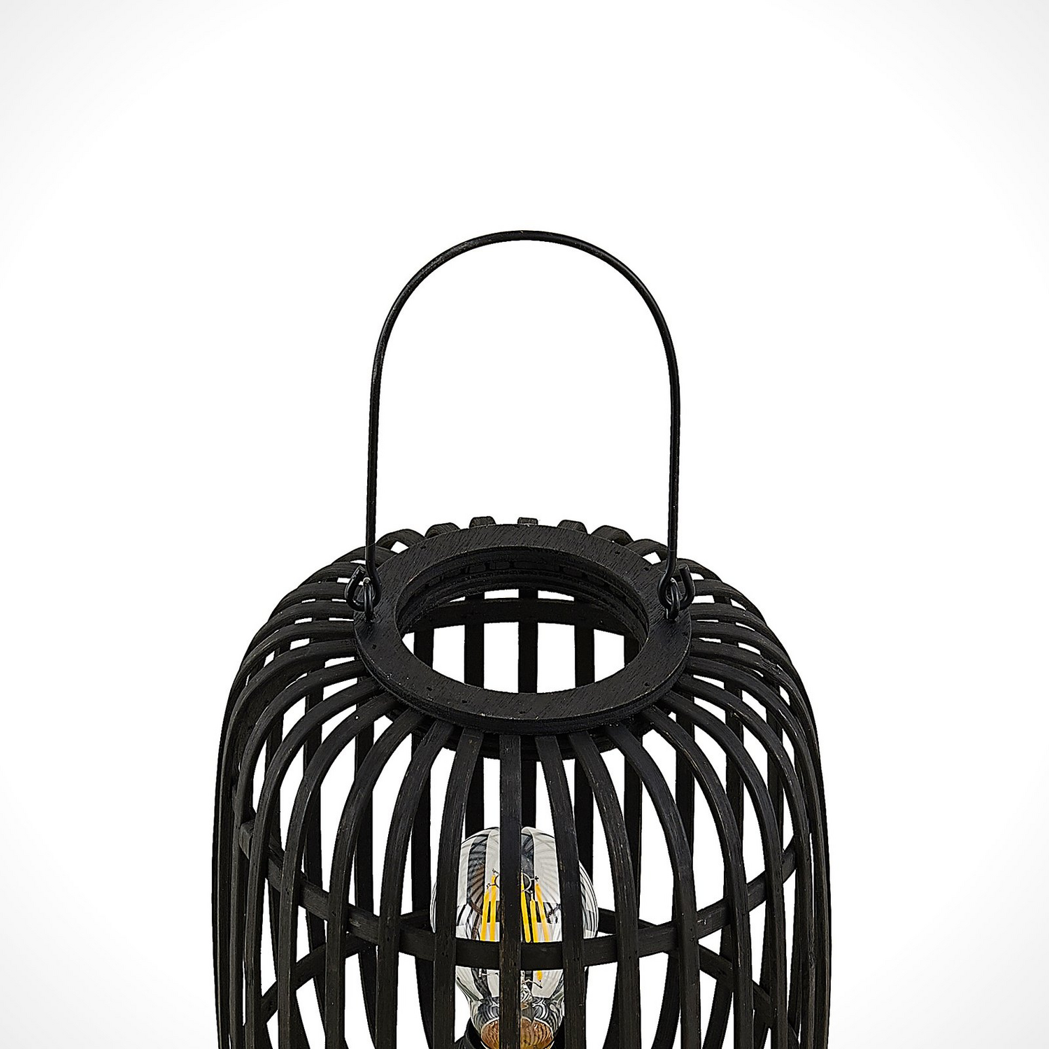 B-Ware Lindby Tischlampe Canyana Schwarz Rattan 27 Cm Tischleuchte Lampe Tischlampe - 4251096596694