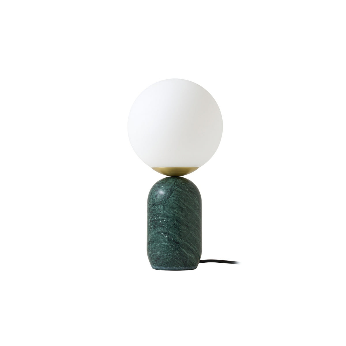 Lindby Tischlampe Tischleuchte Lennes Marmor Glas grün weiß Schalter Ø20cm - 4255830912412
