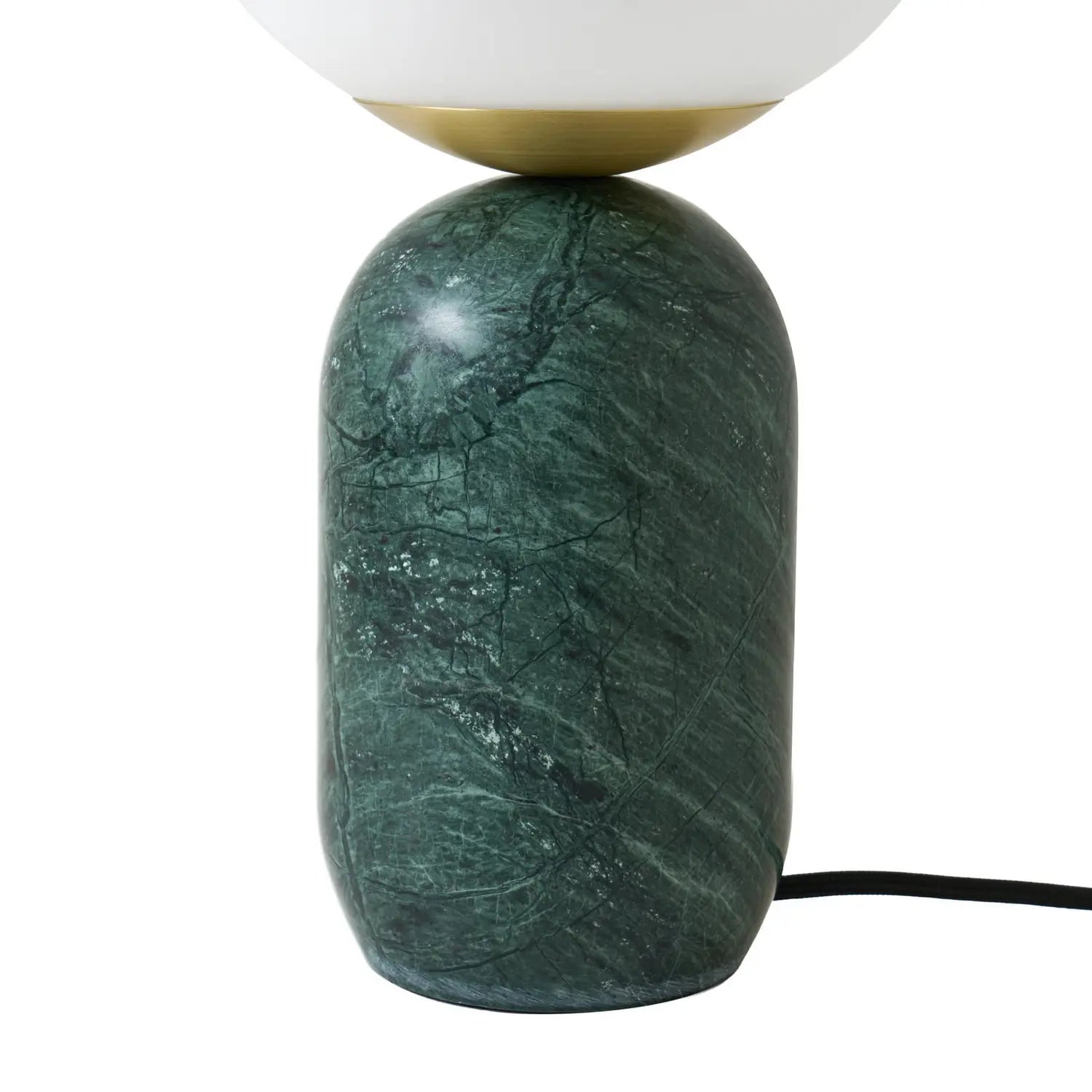 B-Ware Lindby Tischlampe Tischleuchte Lennes Marmor Glas Grün Weiß Schalter ø20cm - 4255830912412