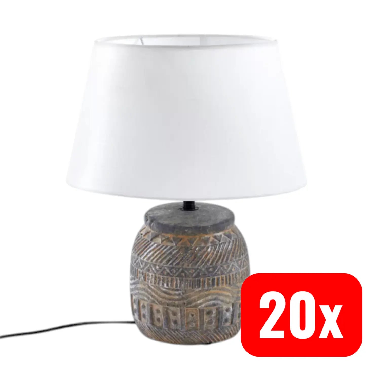 B-Ware Lindby Tischleuchte Aelith ø 30 Cm Grau Keramik E27 Tischlampe Lampe 20 Stück - 4251911778120