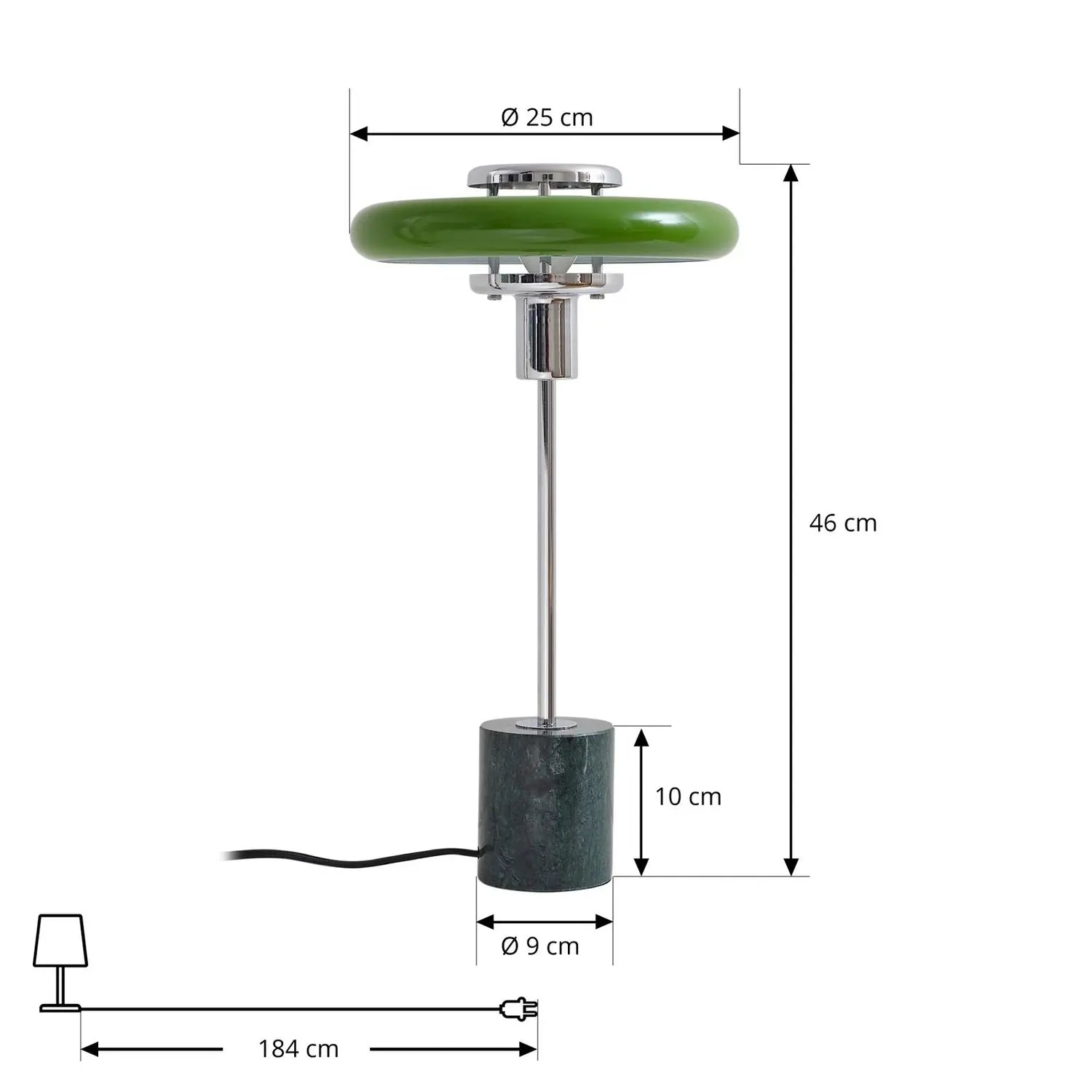 B-Ware Lindby Tischleuchte Lampe Retro Grün Marmor Schreibtischleuchte Siehe Text - 4255830903373
