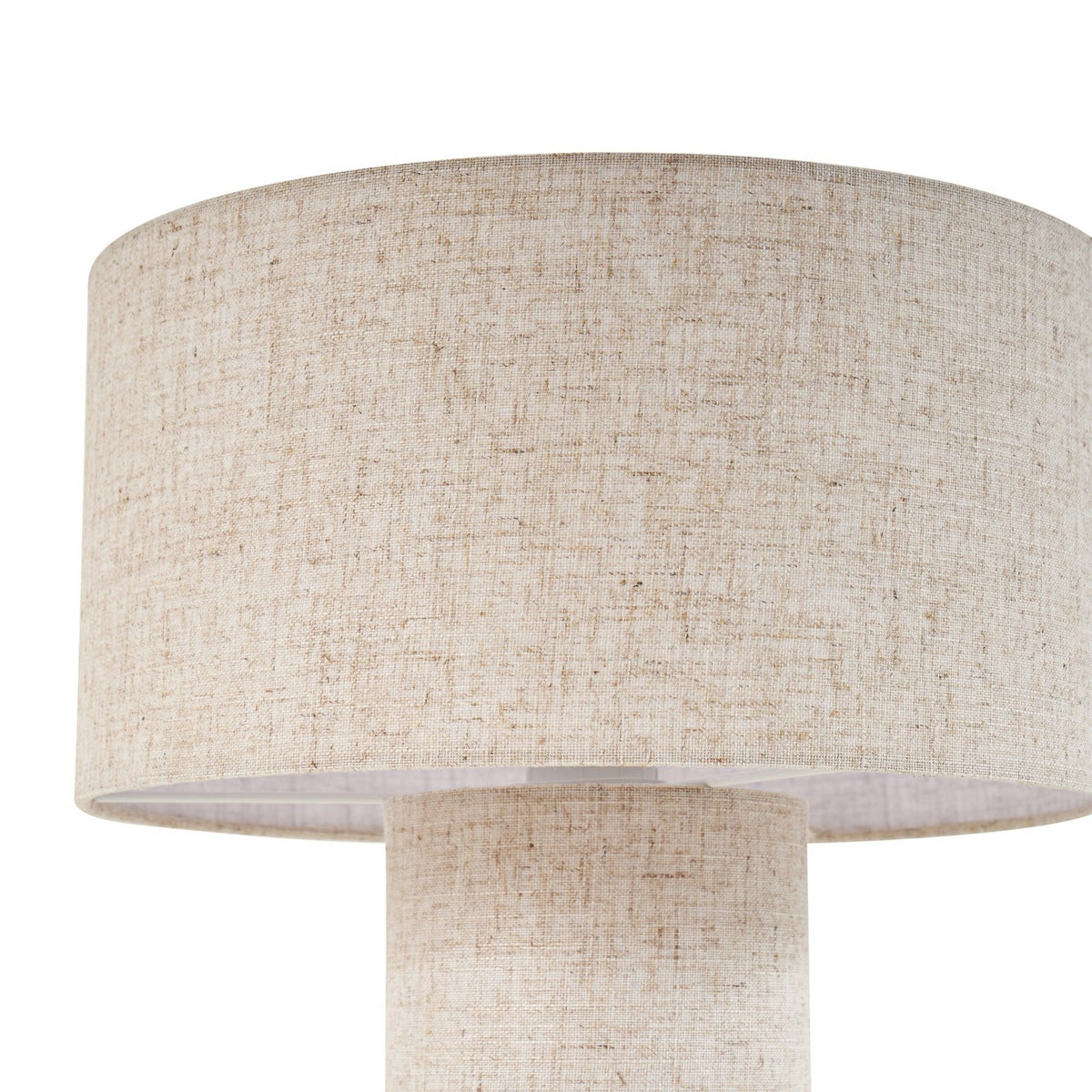 Lindby Tischleuchte Tischlampe Elfie Leuchte Beige Leinen Schalter E27 LED Lampe - 4255830906497