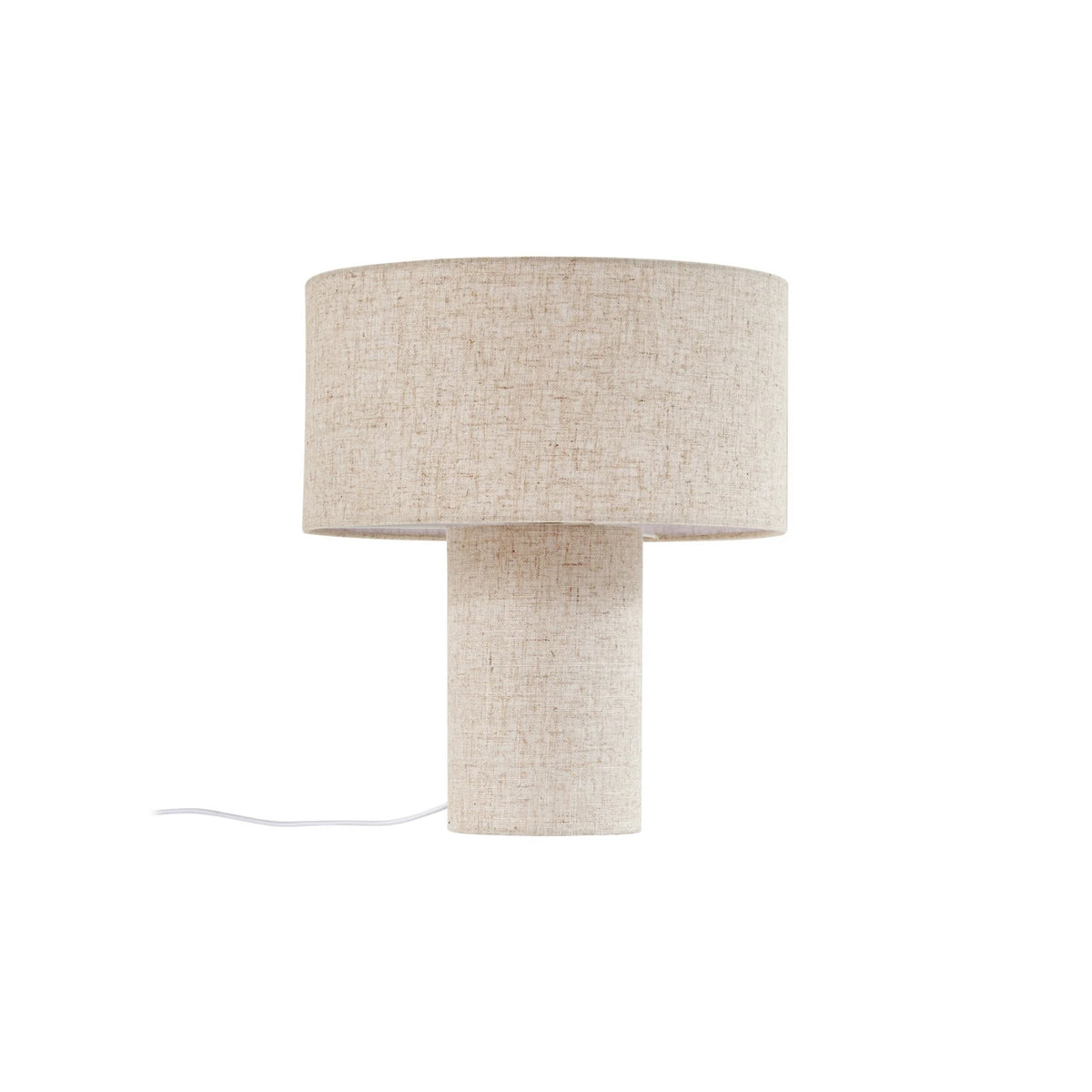 Lindby Tischleuchte Tischlampe Elfie Leuchte Beige Leinen Schalter E27 LED Lampe - 4255830906497