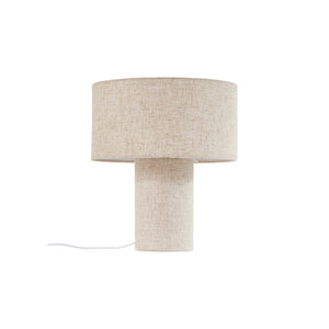 B-Ware Lindby Tischleuchte Tischlampe Elfie Leuchte Beige Leinen Schalter E27 LED Lampe
