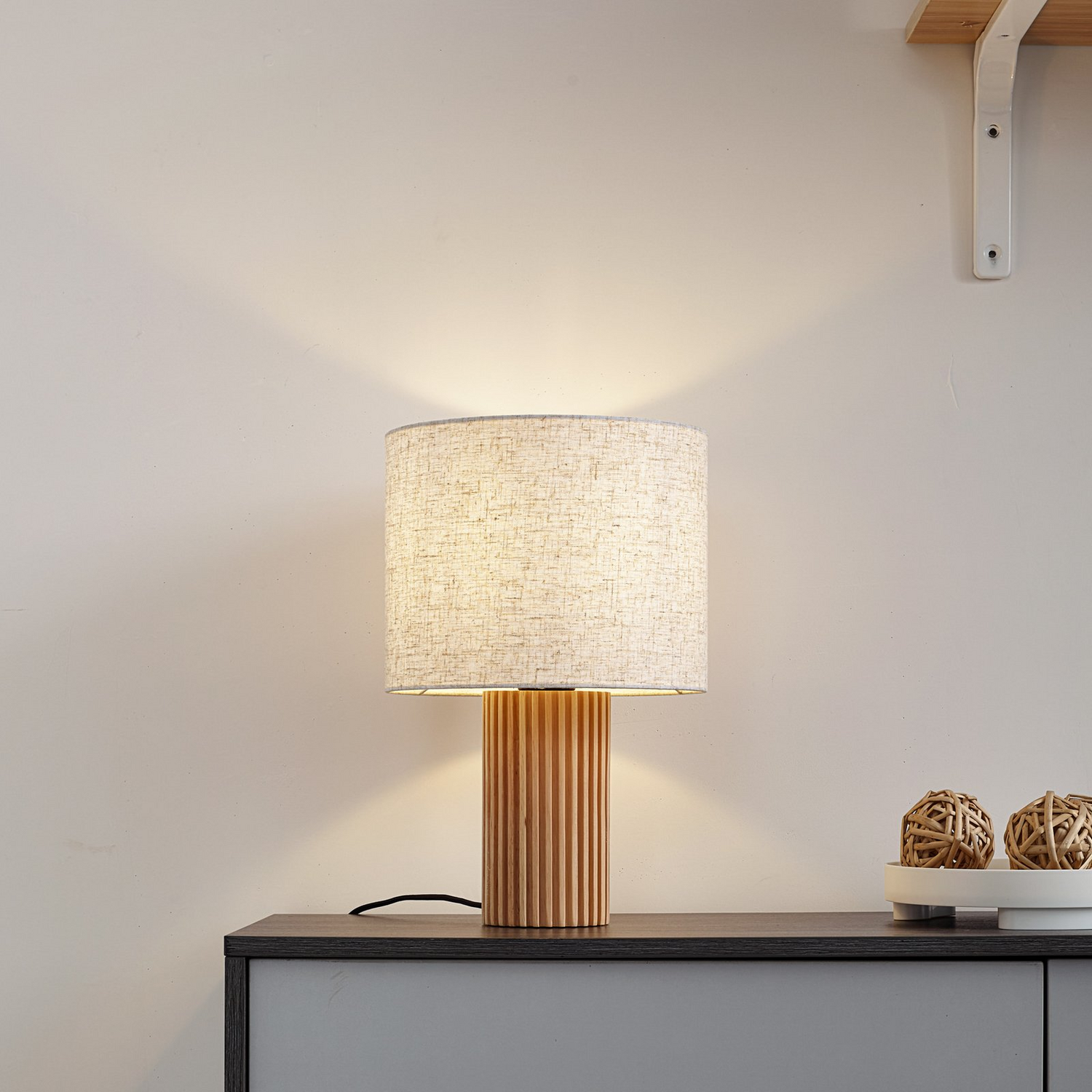 Lindby Tischleuchte Lampe Kimiko Nachtiischlampe Leuchte Led 38 Cm E27 Schalter B-Ware - 4251911798517