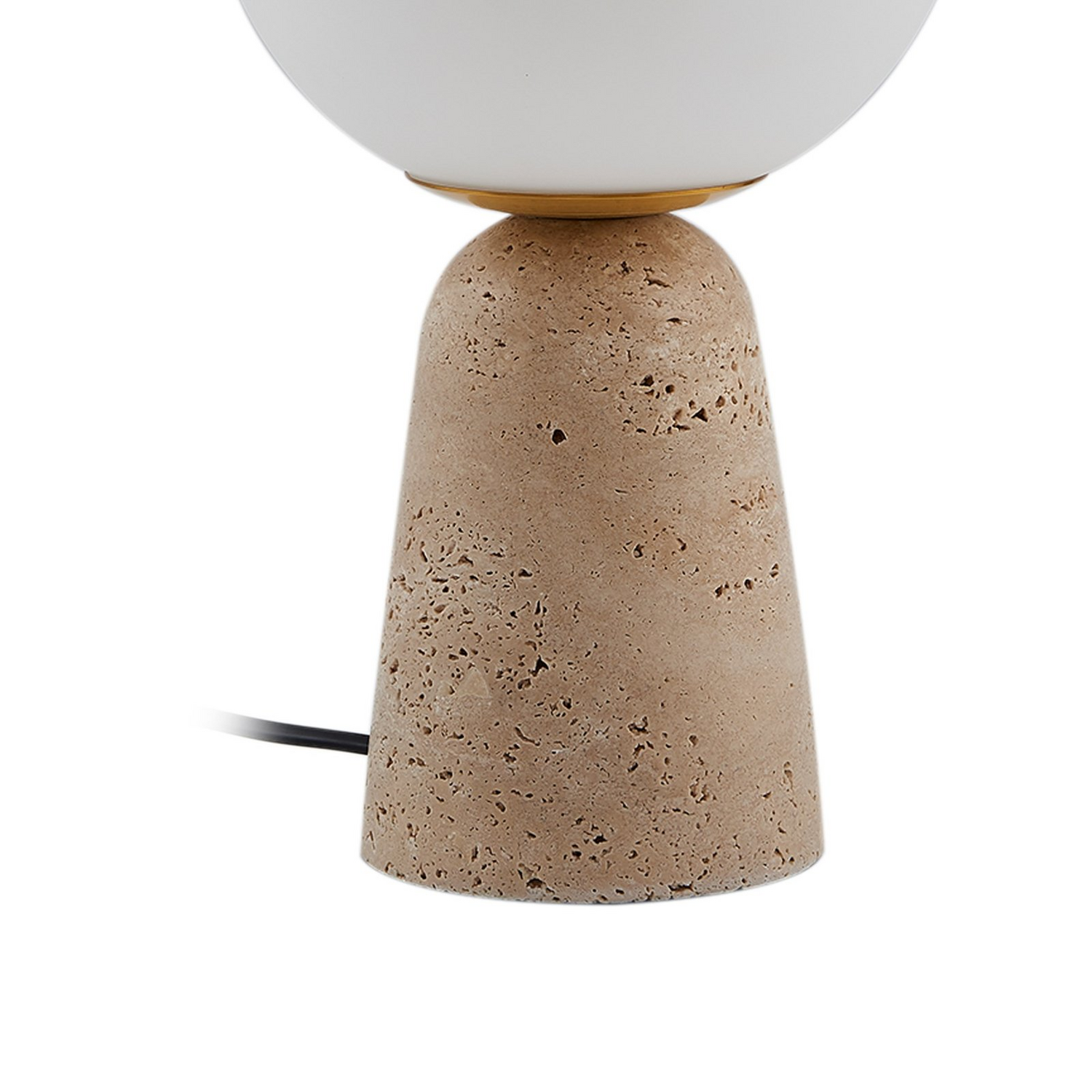 Lindby Tischleuchte Lampe Licht Kirstan Beige Weiß Glas Stein 33 Cm B-Ware