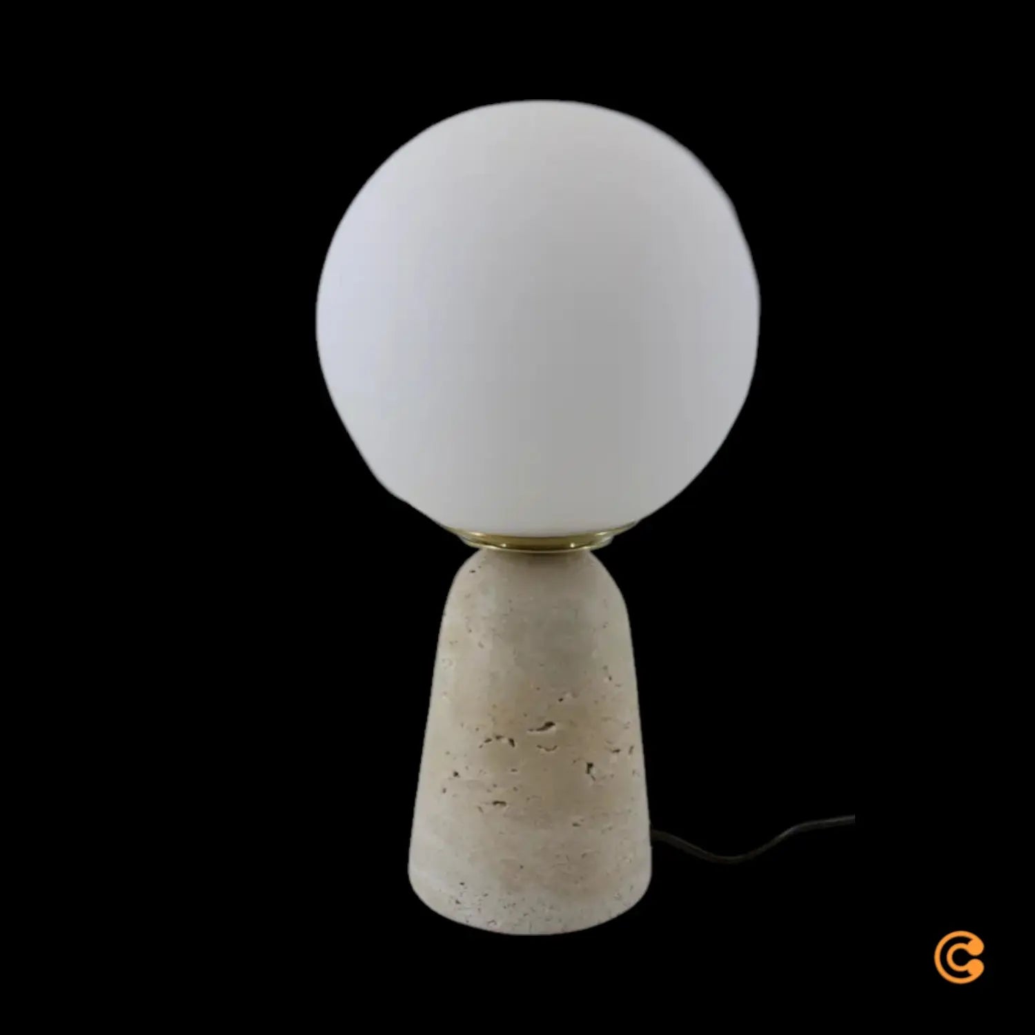 B-Ware Lindby Tischleuchte Lampe Kirstan Beige Weiß Glas Stein 33 Cm Siehe Text/Foto - 4251911793741