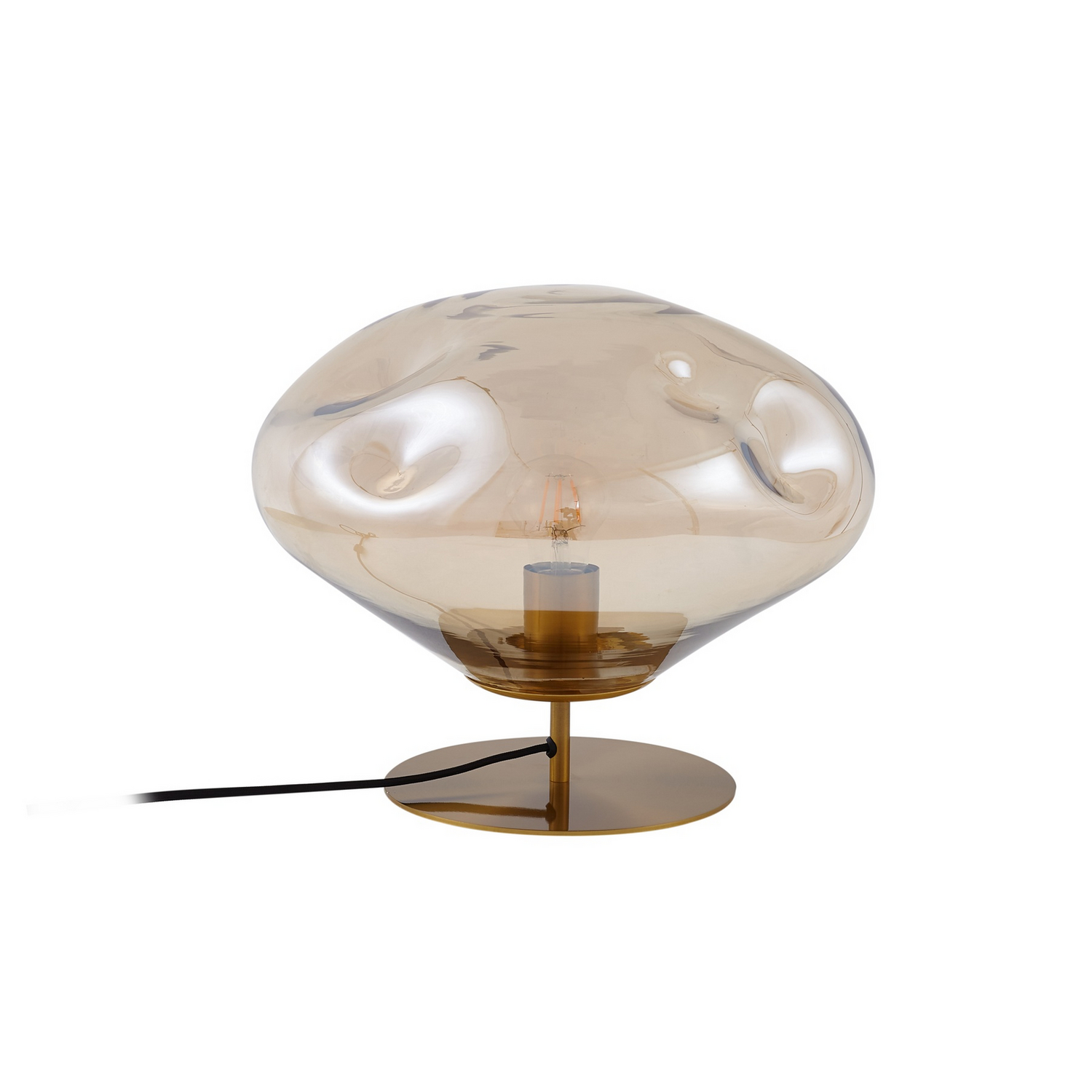 B-Ware Lindby Tischleuchte Lelia Amber Glas Metall ø 35 Cm Lampe Tischlampe Leuchte - 4251911798678
