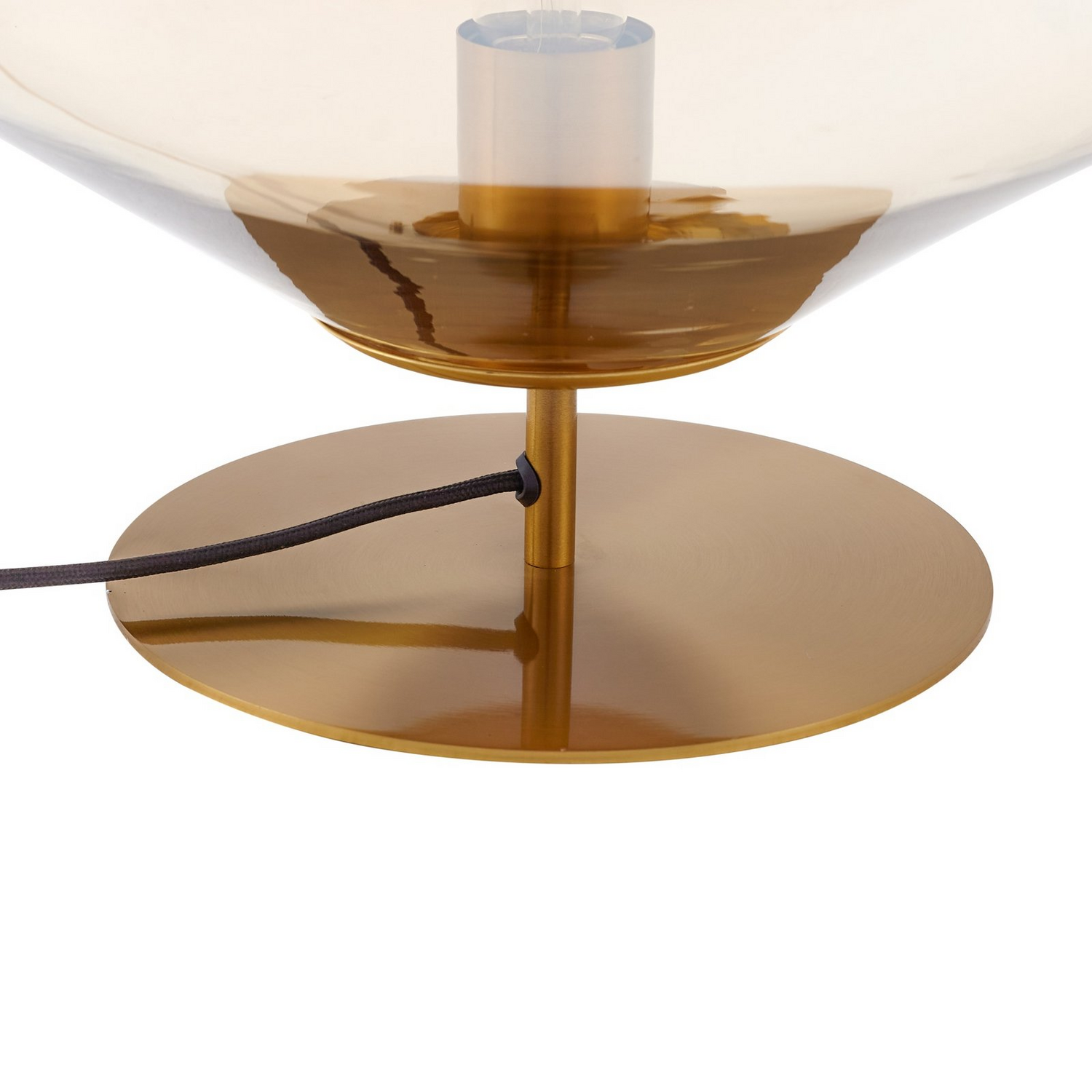 B-Ware Lindby Tischleuchte Lelia Amber Glas Metall ø 35 Cm Lampe Tischlampe Leuchte - 4251911798678