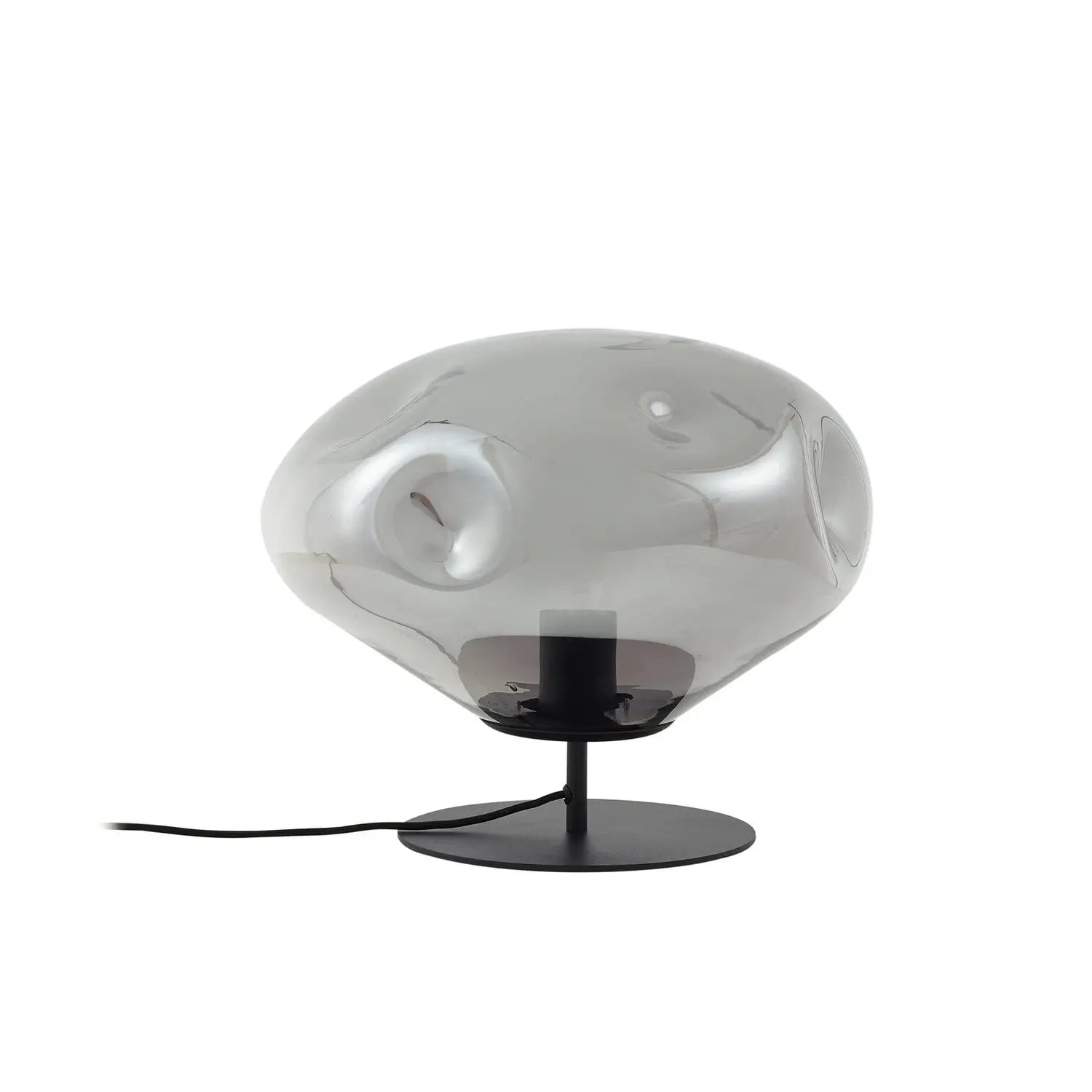 B-Ware Lindby Tischleuchte Lampe Glas Lelia Rauchgrau ø35cm Beleuchtung Siehe Text - 4251911798685