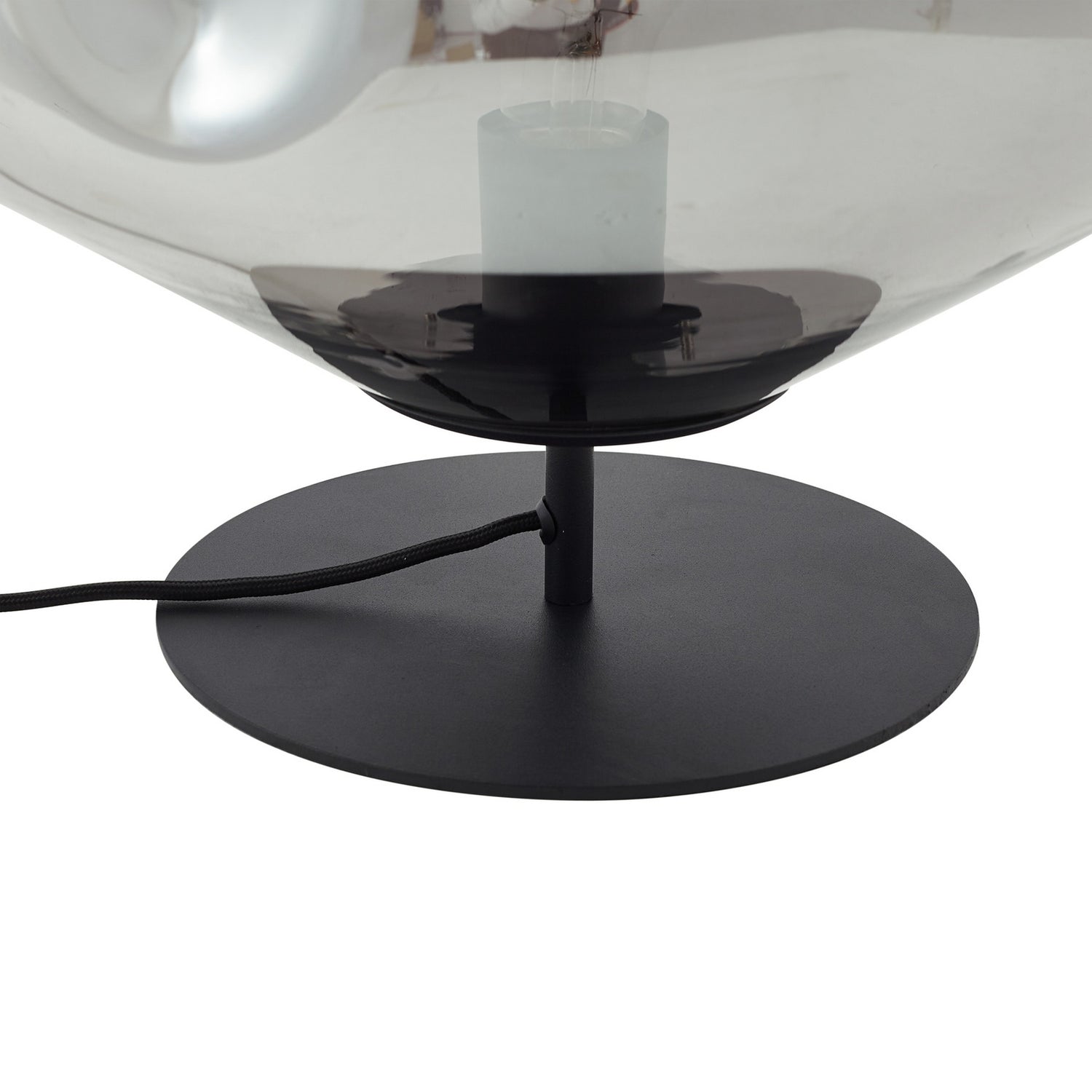 B-Ware Lindby Tischleuchte Lampe Glas Lelia Rauchgrau ø35cm Beleuchtung Siehe Text - 4251911798685