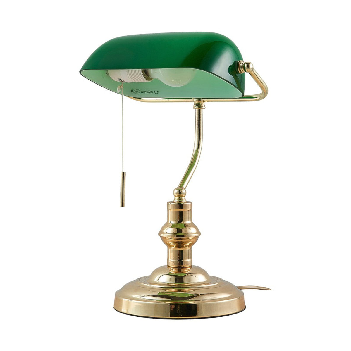Lindby Tischleuchte Milenka LED Lampe Tischlampe Leuchte messing grün 39cm - 4251096523881