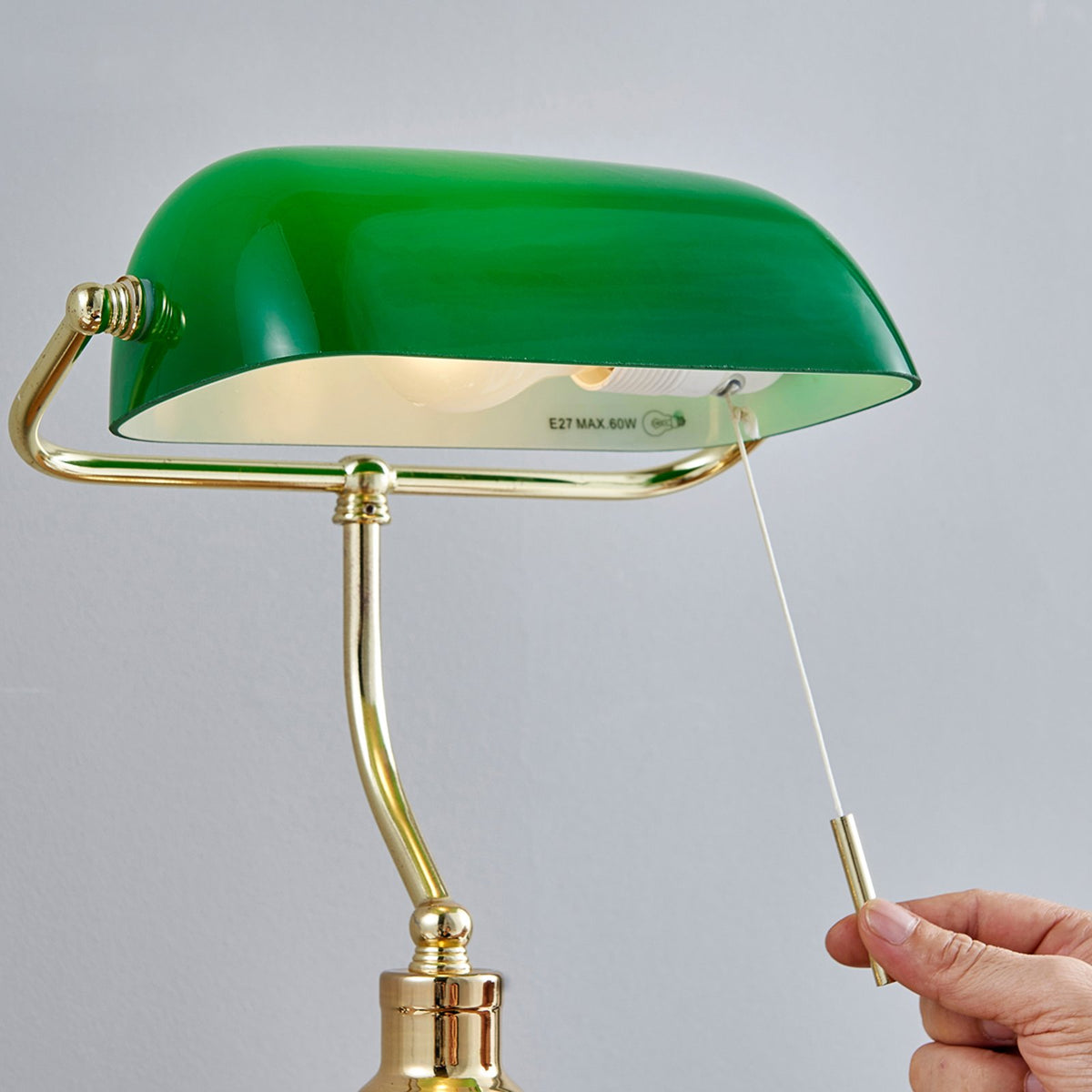 Lindby Tischleuchte Milenka LED Lampe Tischlampe Leuchte messing grün 39cm - 4251096523881