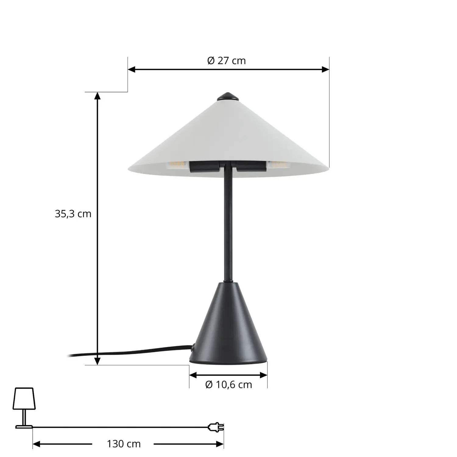 B-Ware Lindby Tischleuchte Lampe Norvik Tischlampe Höhe 35 Cm Schwarz Grau Metall332 - 4255830903151