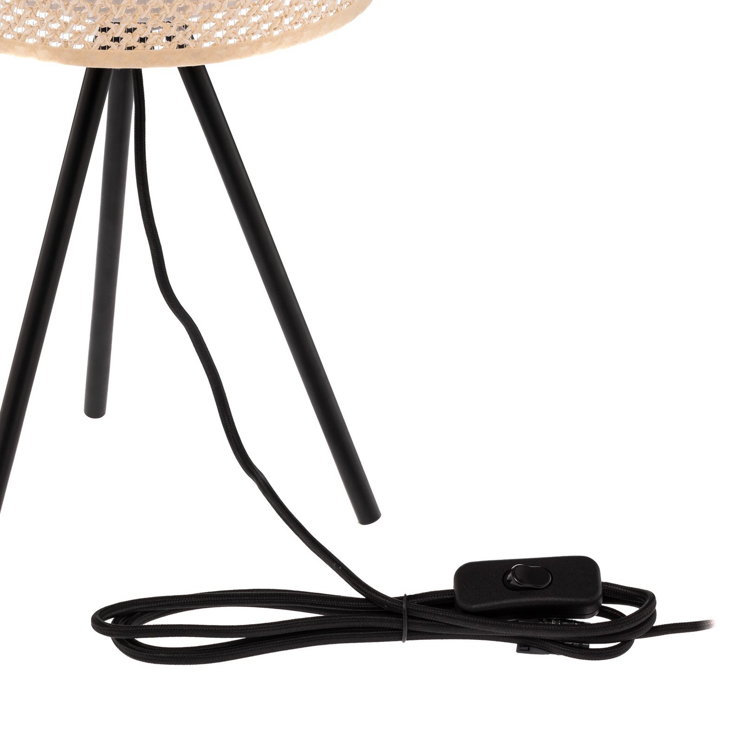 Lindby Tischleuchte Lampe Soula E27 Kunststoff Beige 20cm Kabel 180 Cm Schalter B-Ware - 4251911765526