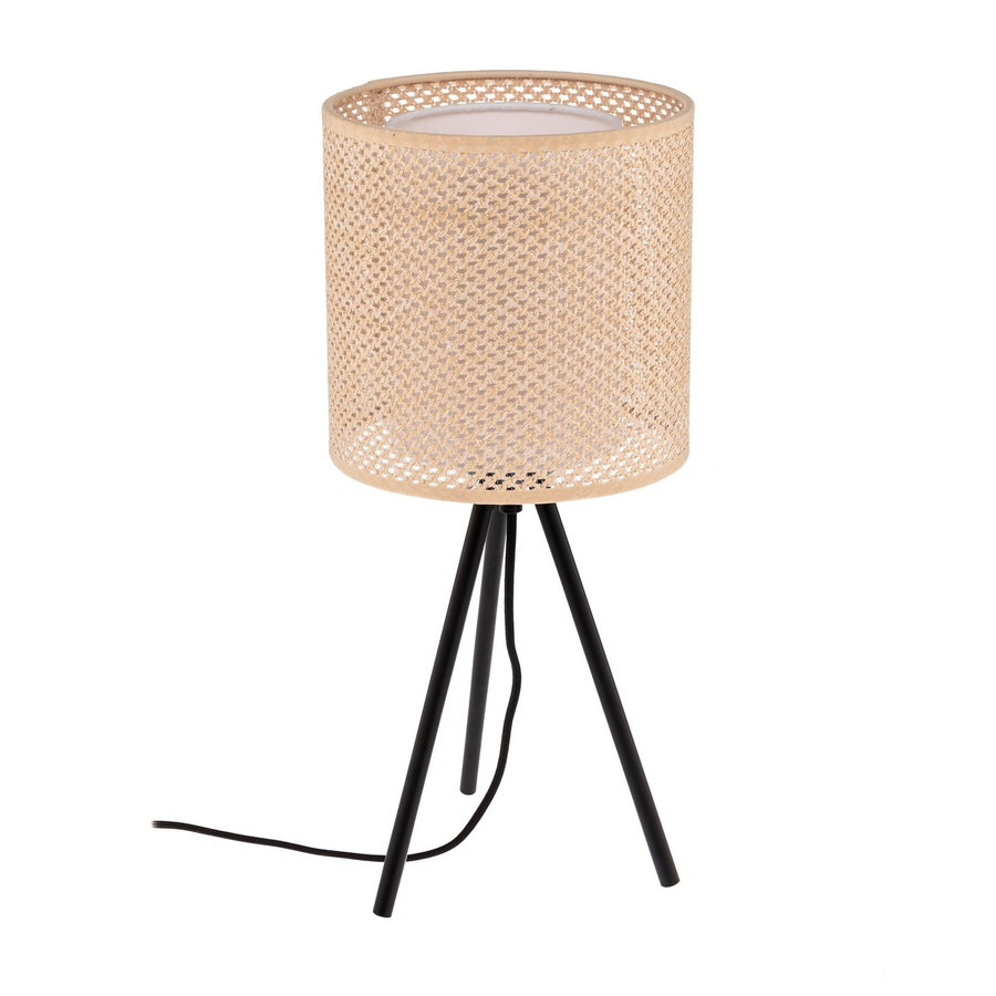 Lindby Tischleuchte Lampe Soula E27 Kunststoff Beige 20cm Kabel 180 Cm Schalter B-Ware - 4251911765526