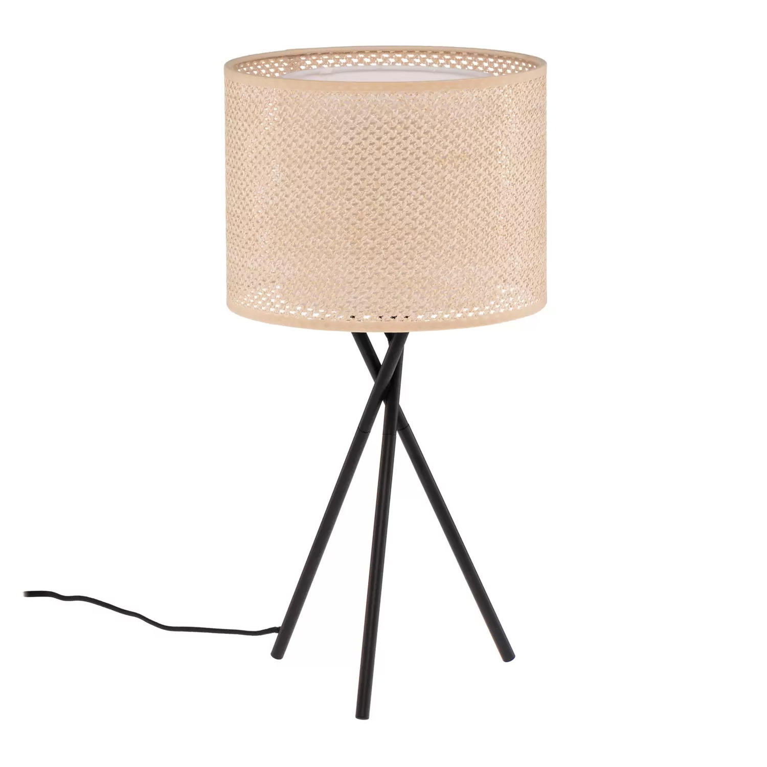 B-Ware Lindby Tischleuchte Soula Tischlampe Tischlicht ø 26 Cm Beige Kunststoff  E27 - 4251911765533