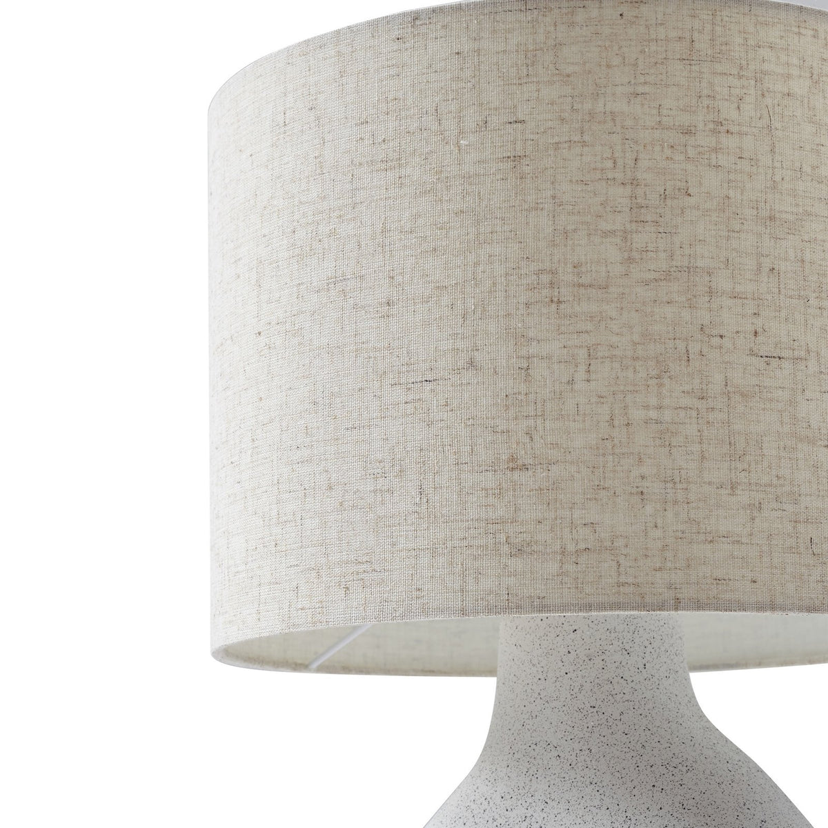 Lindby Tischleuchte Lampe Thalassia weiß Keramik rund 30 cm - 4251911793482