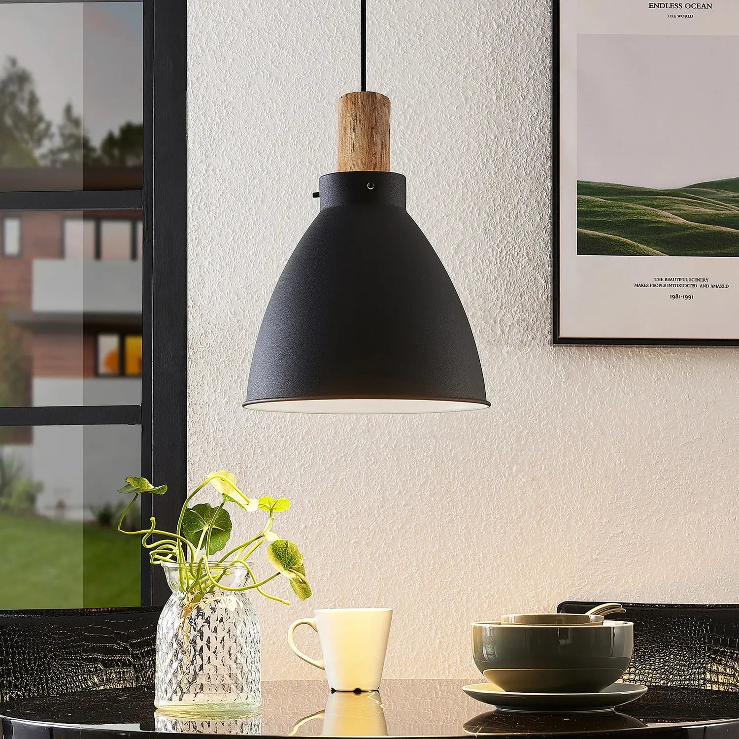 Suspension Lindby Trebale de qualité B, plafonnier, lampe suspendue, lampe décorative pour salon 331 