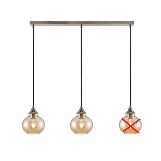 B-Ware Lindby Tymoni Glas Pendelleuchte Deckenlampe Deko Hängeleuchte Siehe Text/Foto