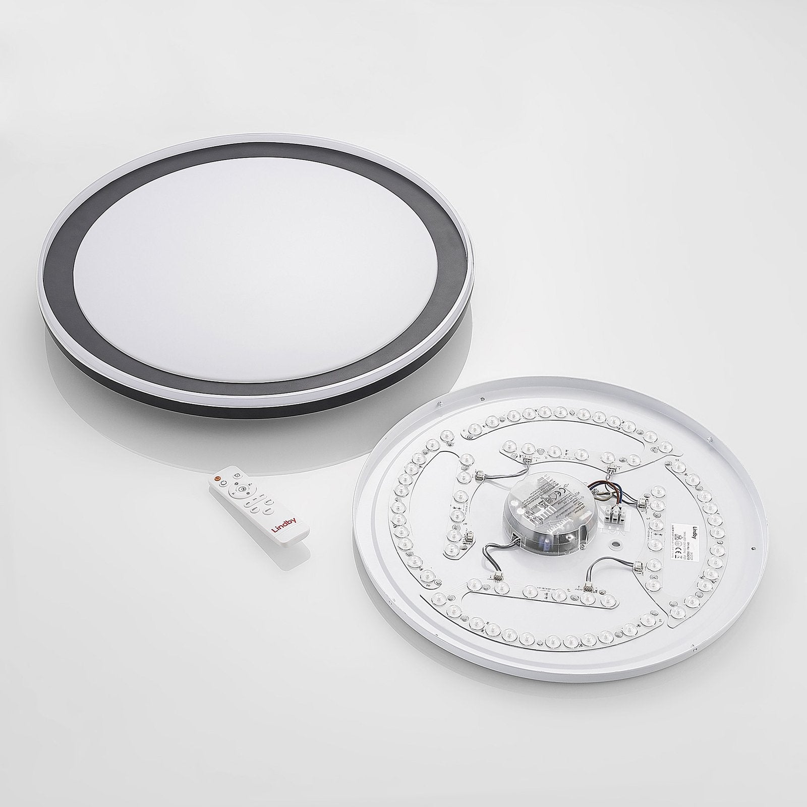 Lindby Verdan LED-Deckenlampe Deckenlampe Lampe Leuchte dimmbar schwarz weiß - 4251911711936