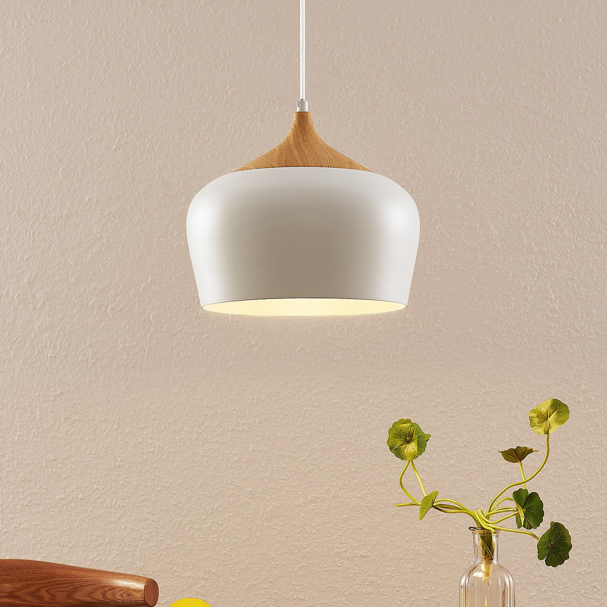 Lindby Vilsera Hängeleuchte Pendelleuchte Deckenlampe Pendellampe Leuchte Weiß - 4251096585650