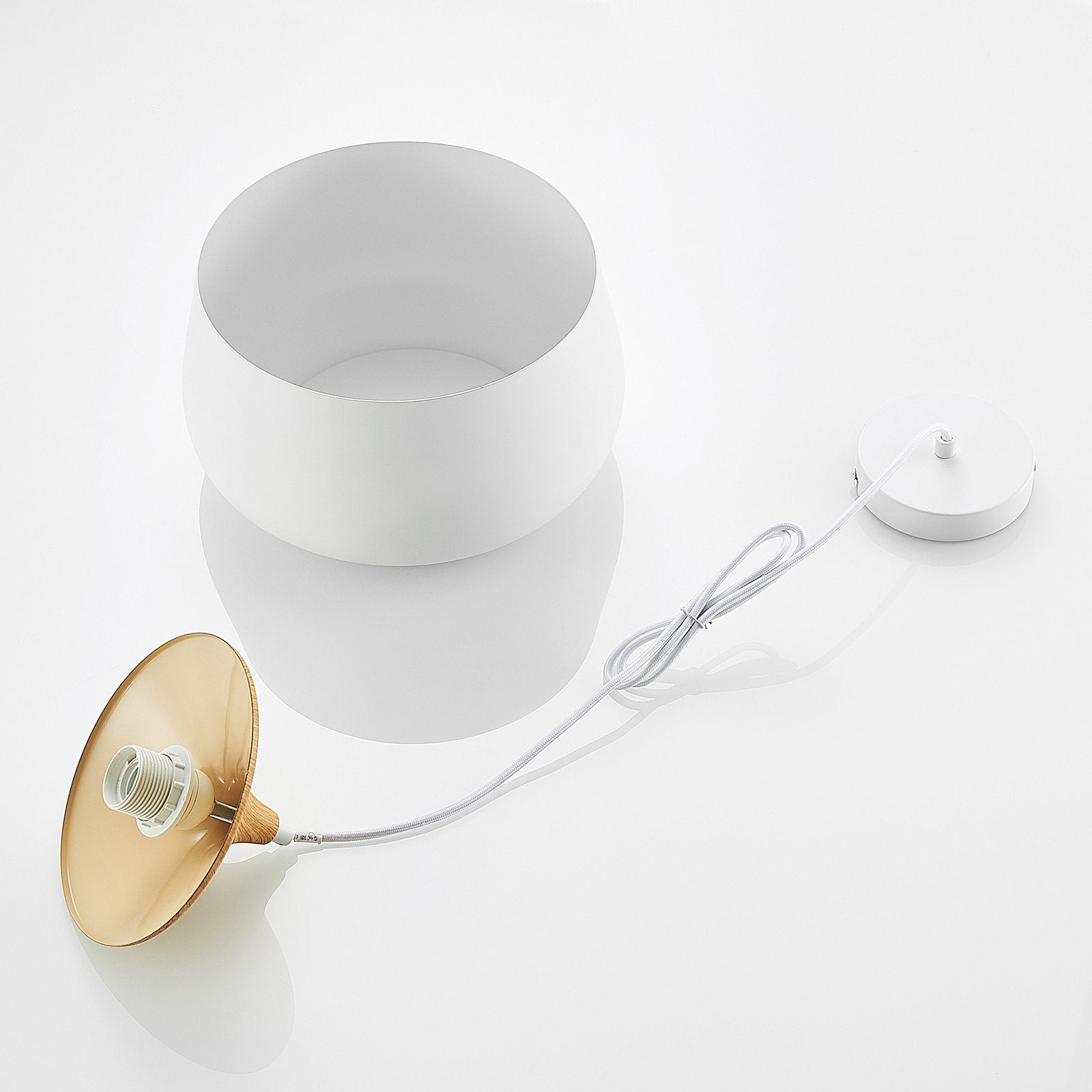 Lindby Vilsera Hängeleuchte Pendelleuchte Deckenlampe Pendellampe Leuchte Weiß - 4251096585650
