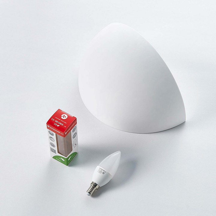 Lindby Narin Led Wandfluter Wandleuchte Wandleuchte Lampe Leuchte E14 Gips Weiß B-Ware