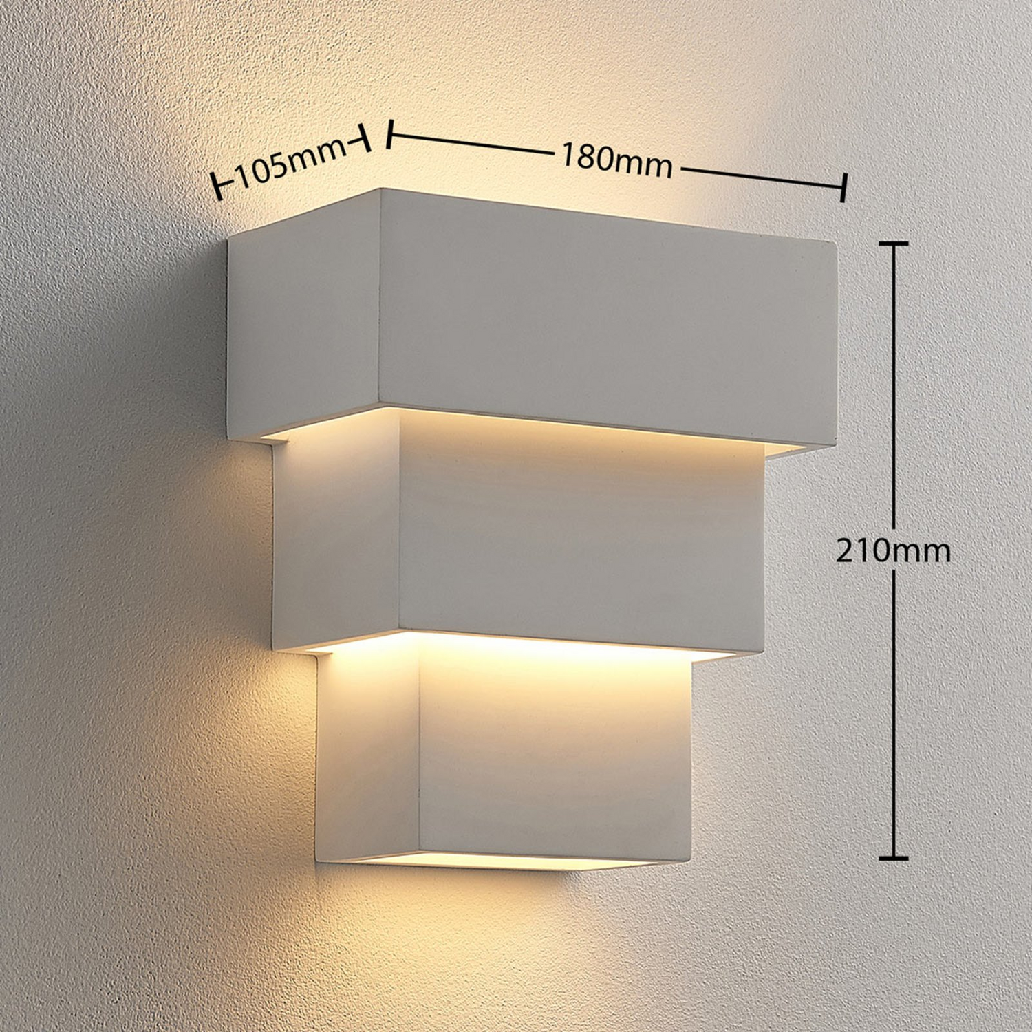 B-Ware Lindby Led Wandleuchte Lampe Leuchte Wandleuchte Ip20 5 W 230 V G9 Antonella Gips