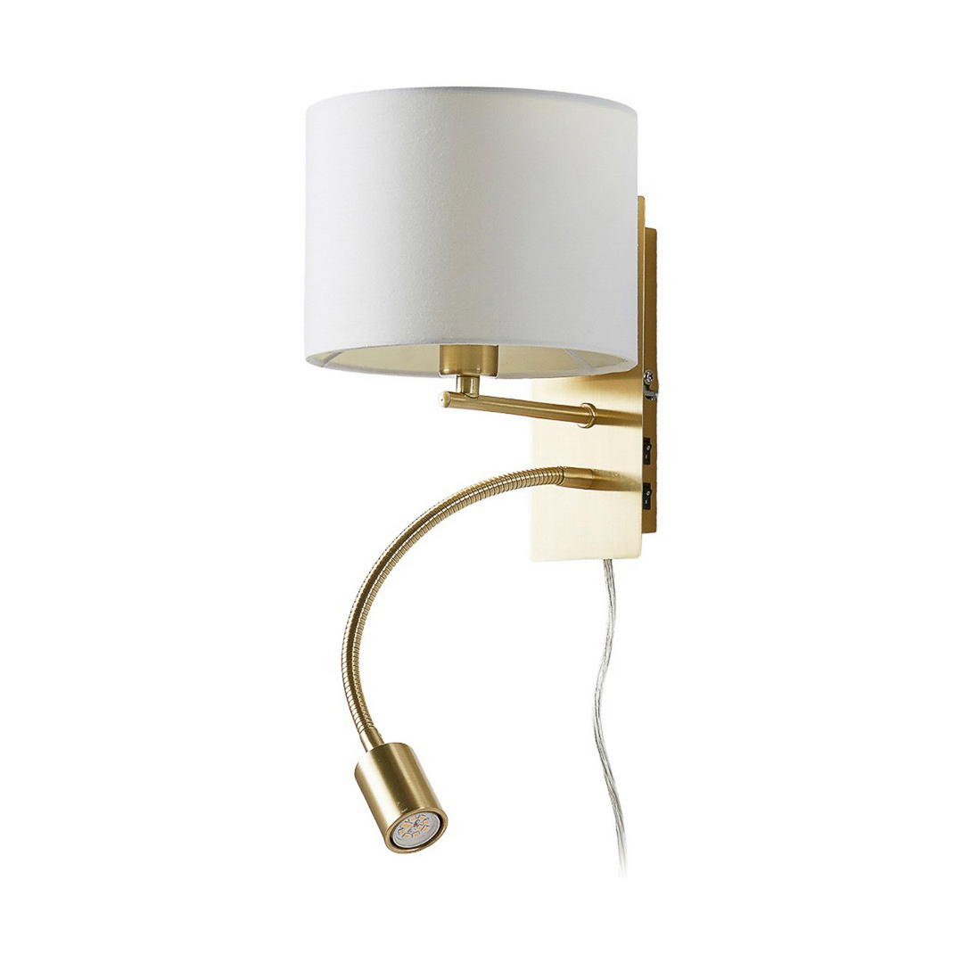 Lindby Florens Wandleuchte Wandlampe Wand Lampe Leuchte Messing Matt 230 V E14   B-Ware - 4251096521337