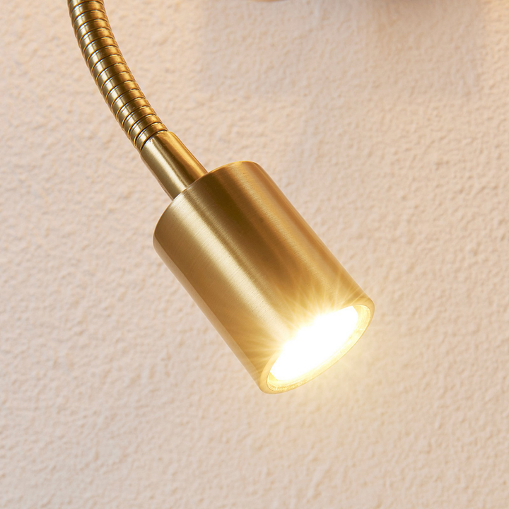 Lindby Florens Wandleuchte Wandlampe Wand Lampe Leuchte Messing Matt 230 V E14   B-Ware - 4251096521337