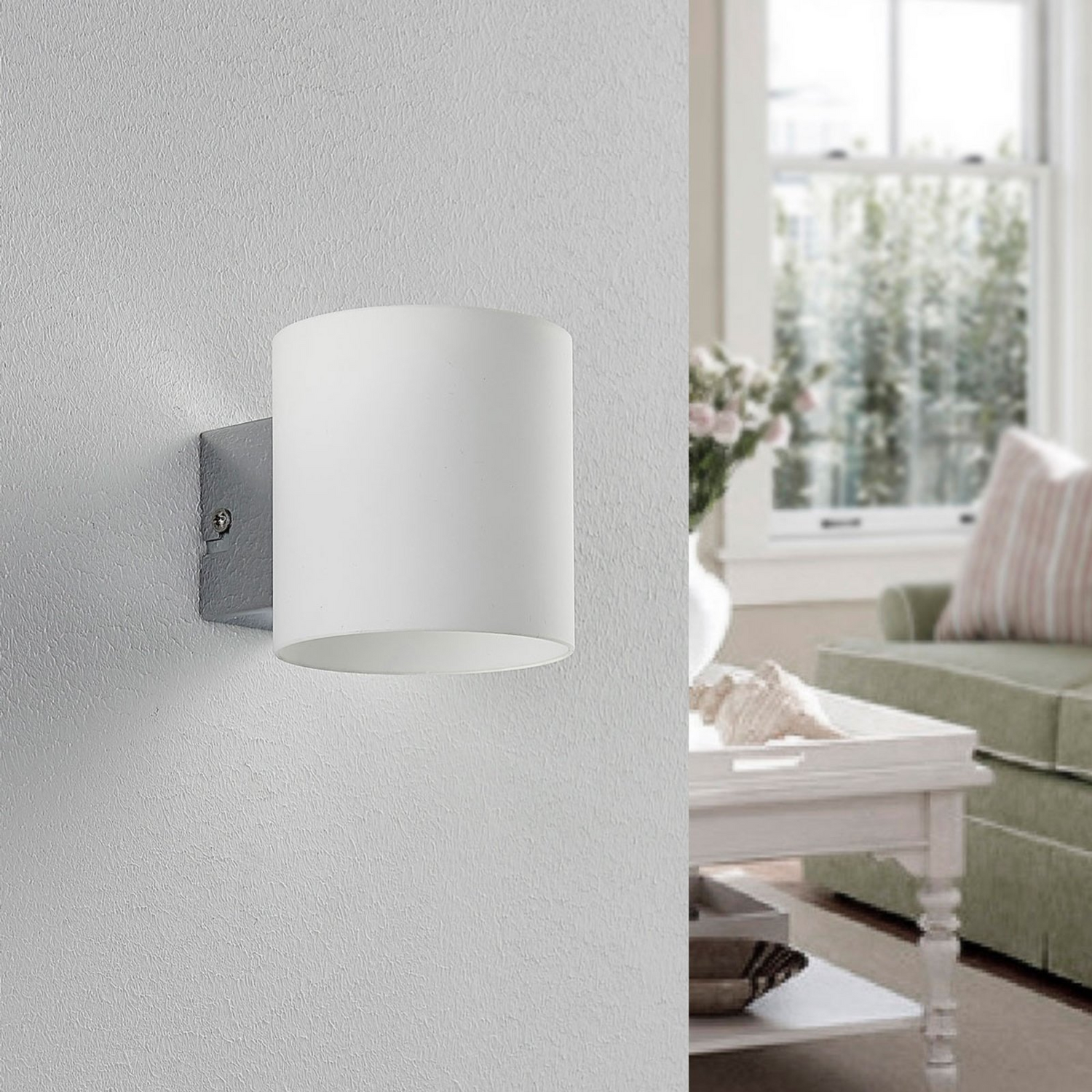 B-Ware Lindby Gerrit Wandleuchte Wandleuchte Lampe Leuchte Wohnzimmerlampe Weiß 2 Stück - 4251096539943