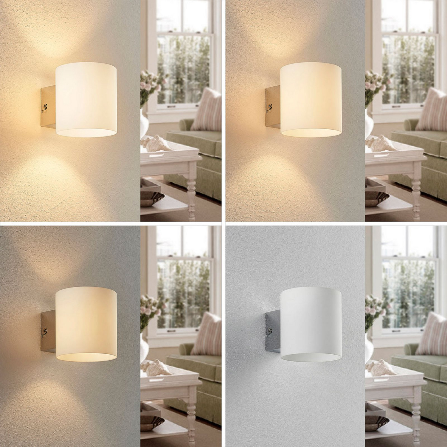 B-Ware Lindby Gerrit Wandleuchte Wandleuchte Leuchte Lampe Weiß Wohnzimmerlampe 2 Stück - 4251096539943