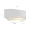 Lindby Wandleuchte Lucien Wandlampe Lampe Leuchte Wohnzimmer Flur Gipslampe weiß - 4251096562644