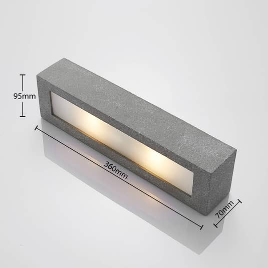 B-Ware Lindby Nellie Led Beton Wandleuchte Wandleuchte Lampe Leuchte Beton Breite 36cm - 4251096563573