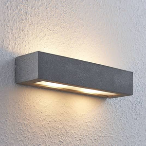 B-Ware Lindby Nellie Led Beton Wandleuchte Wandleuchte Lampe Leuchte Beton Breite 36cm