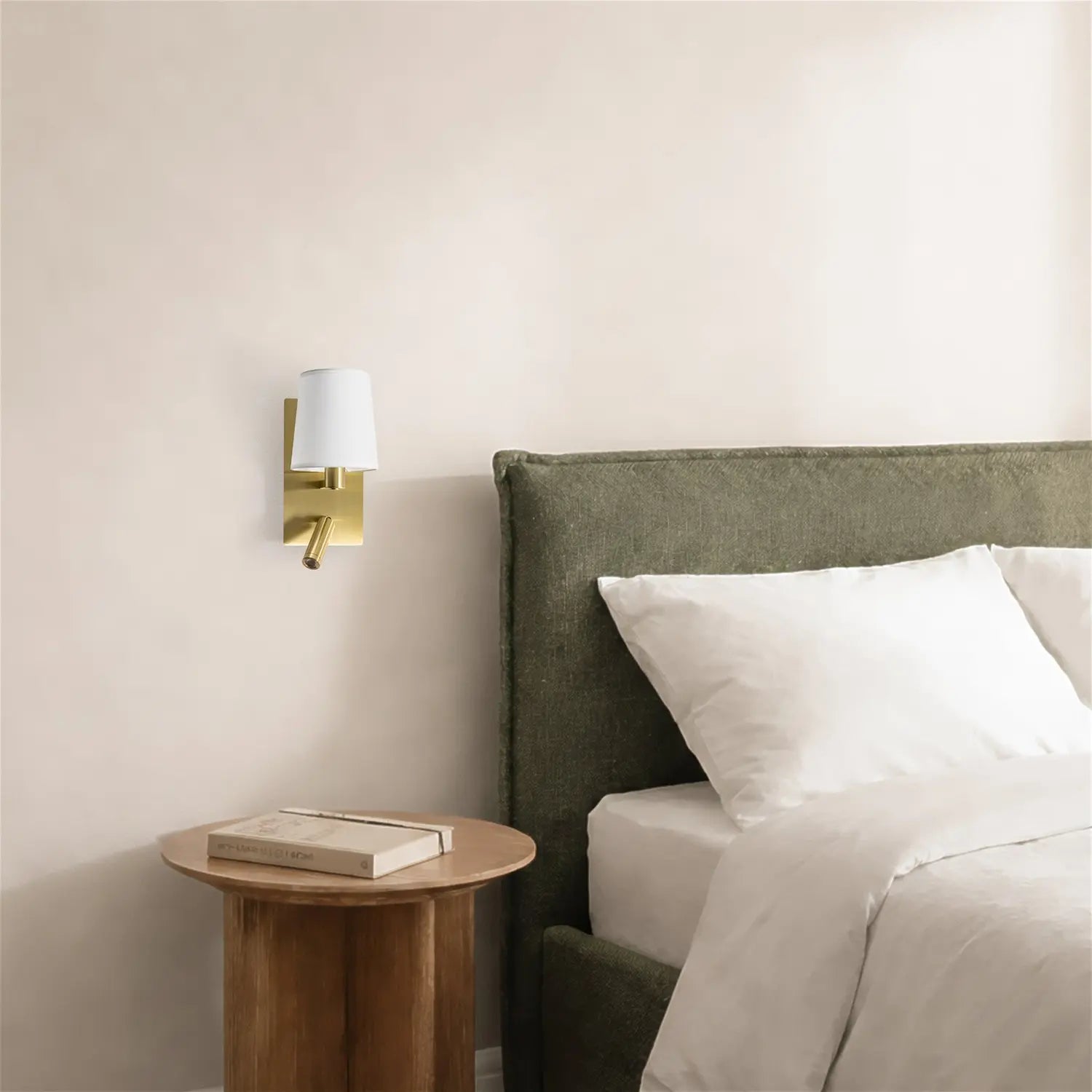 B-Ware Lindby Wandleuchte Wandlampe Led Leselicht Weiß Messing Beleuchtung Stoff Met339