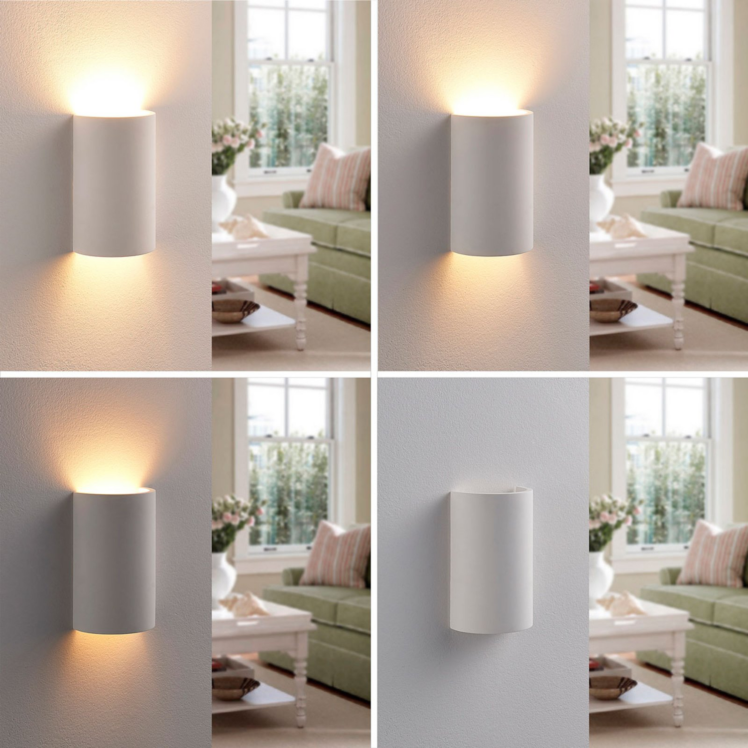 B-Ware Lindby Colja Gipswandleuchte Wandleuchte Wandlampe Wandlicht Lampe Weiß Halbrund - 4251096533637