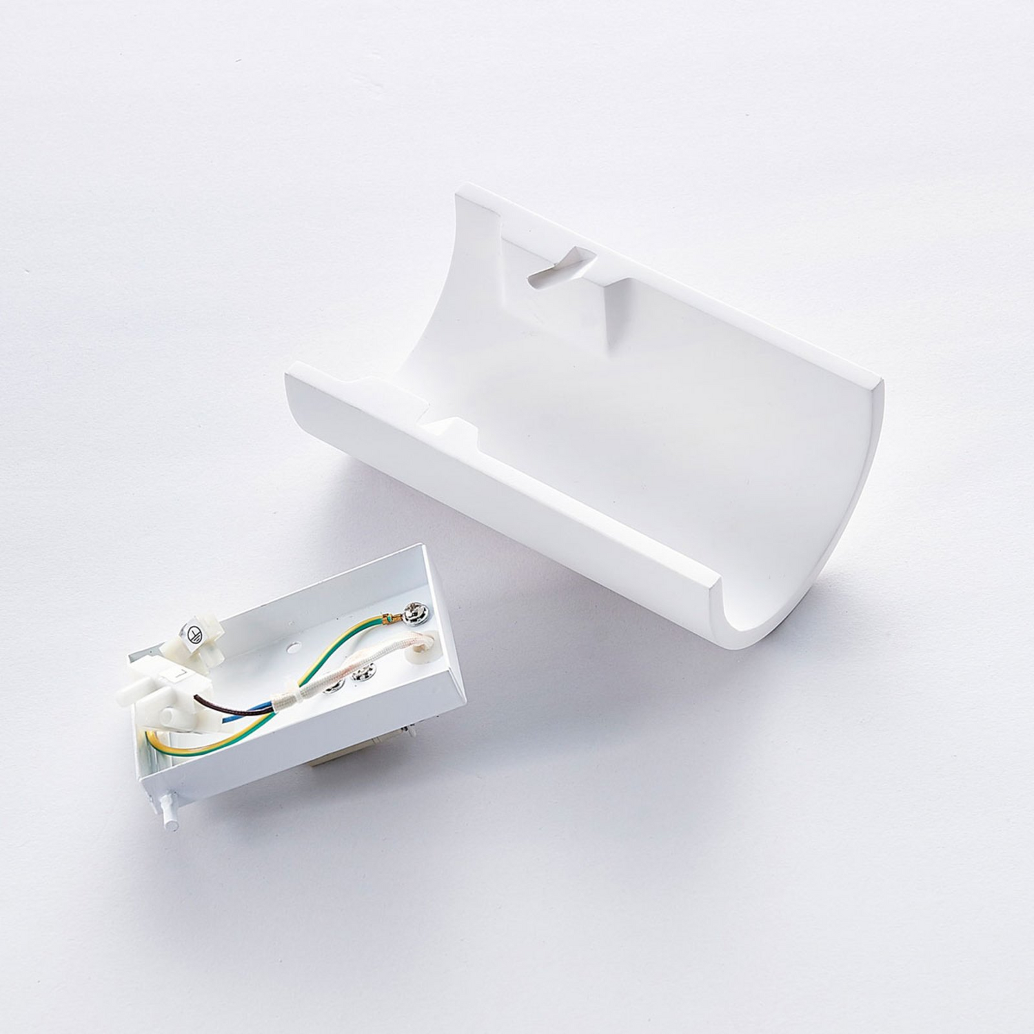 B-Ware Lindby Colja Gipswandleuchte Wandleuchte Wandlampe Wandlicht Lampe Weiß Halbrund - 4251096533637