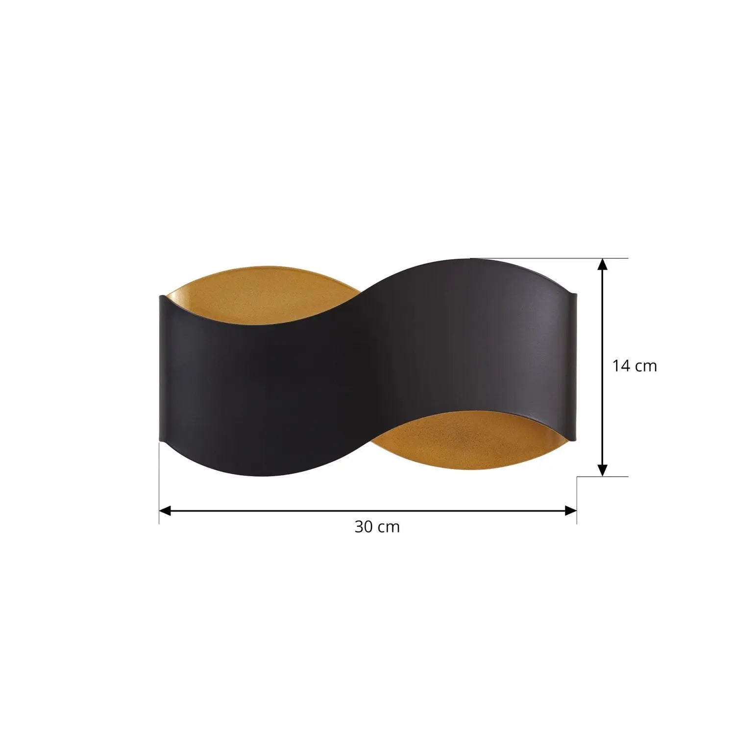B-Ware Lindby Wandleuchte Wandlampe Dailin Schwarz Gold 30 Cm Metall Dimmbar G9 Led459 - 4255830902093