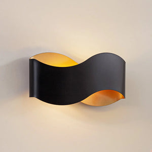 B-Ware Lindby Wandleuchte Wandlampe Dailin Schwarz Gold 30 Cm Metall Dimmbar G9 Led459