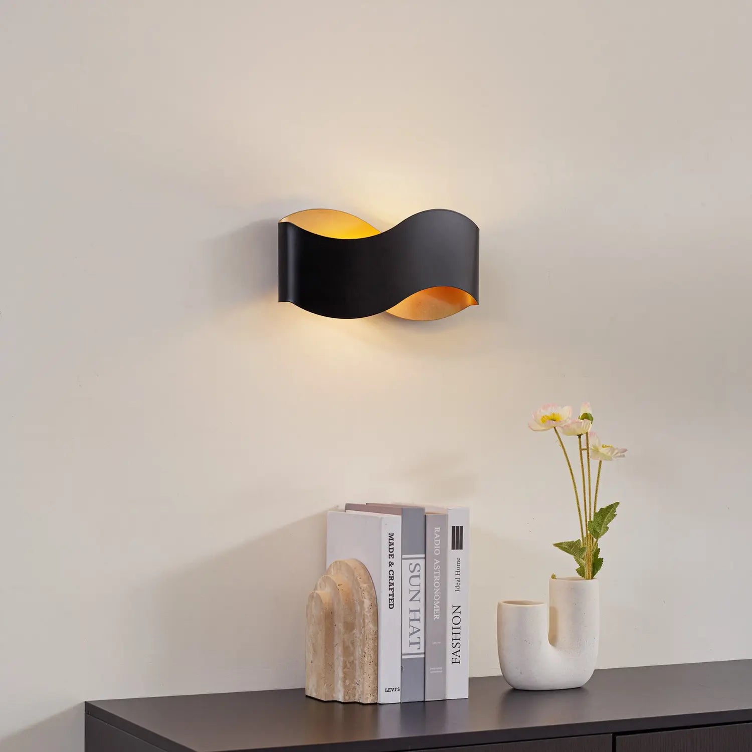 B-Ware Lindby Wandleuchte Wandlampe Dailin Schwarz Gold 30 Cm Metall Dimmbar G9 Led459 - 4255830902093