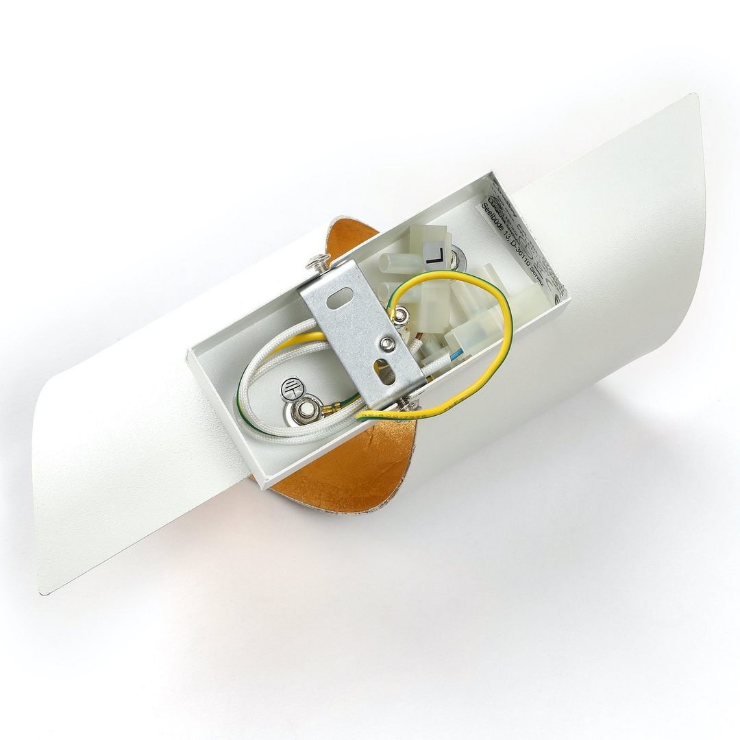 Lindby Metall Led Wandleuchte Desirio Leuchte Wandlampe Flurleuchte G9 Weiß Gold B-Ware - 4251096559071