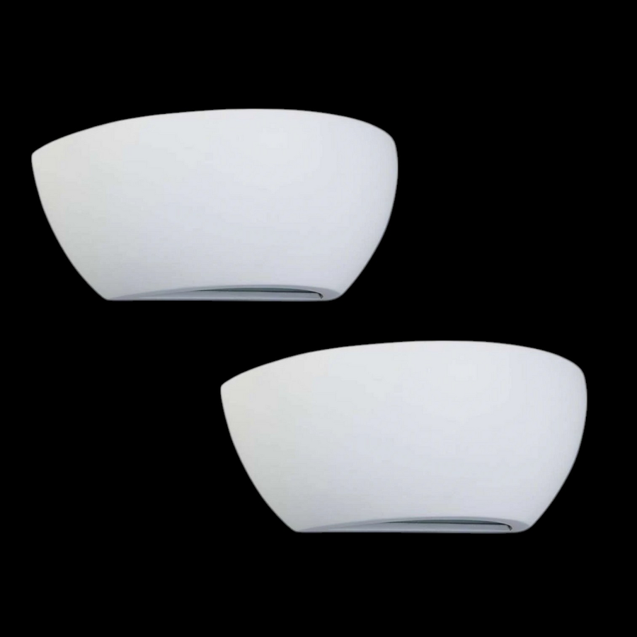 Lindby Wandleuchte Felia Gipsleuchte Weiß Wandlicht Flurleuchte E14 2 Stück B-Ware - 6291105700962