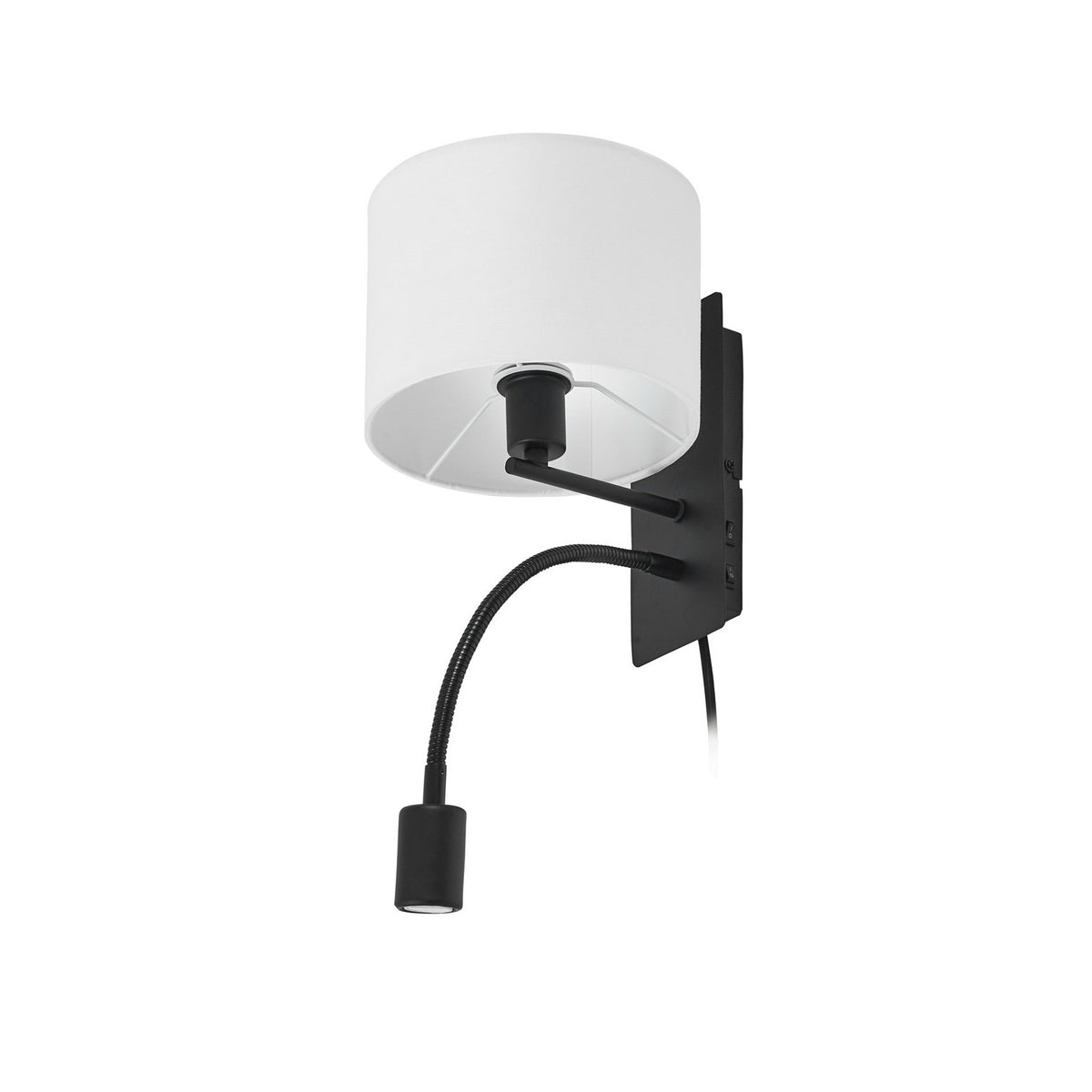 Lindby Wandleuchte Leselampe LED Florens schwarz 235 cm Lampe Leuchte Spot - 4255830900167
