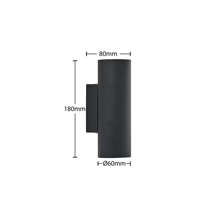 Lindby Wandleuchte Wandlampe Lampe Gu10 2 X 35 W Schwarz Dimmbar Ip20 2 Stück B-Ware - 4251096583816