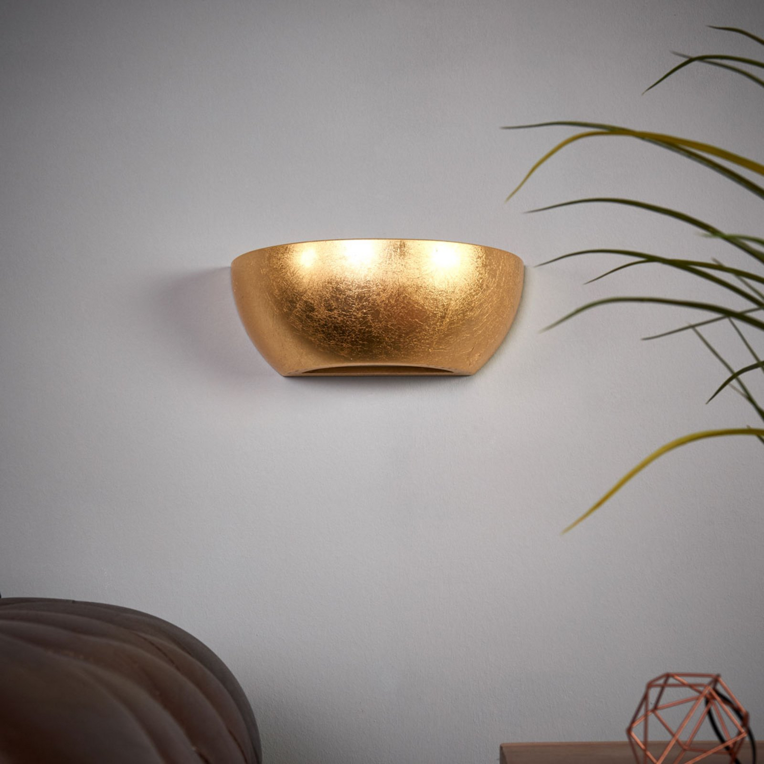 B-Ware Lindby Wandleuchte Kolja Goldfolienfinish Wandleuchte Wandlicht Bilderleuchte
